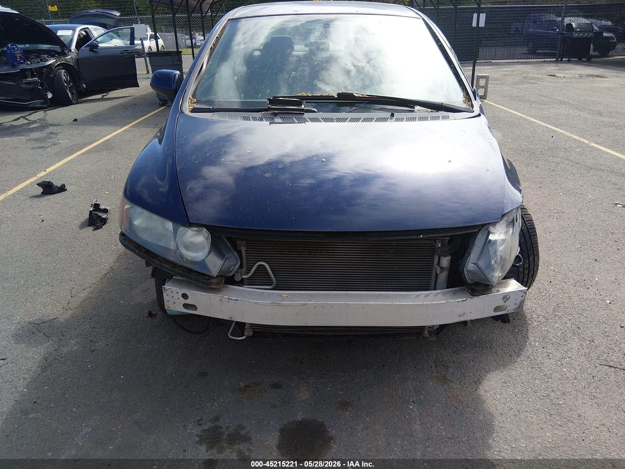 2008 Honda Civic Lx Dark Blue vin: 2HGFA16578H535237