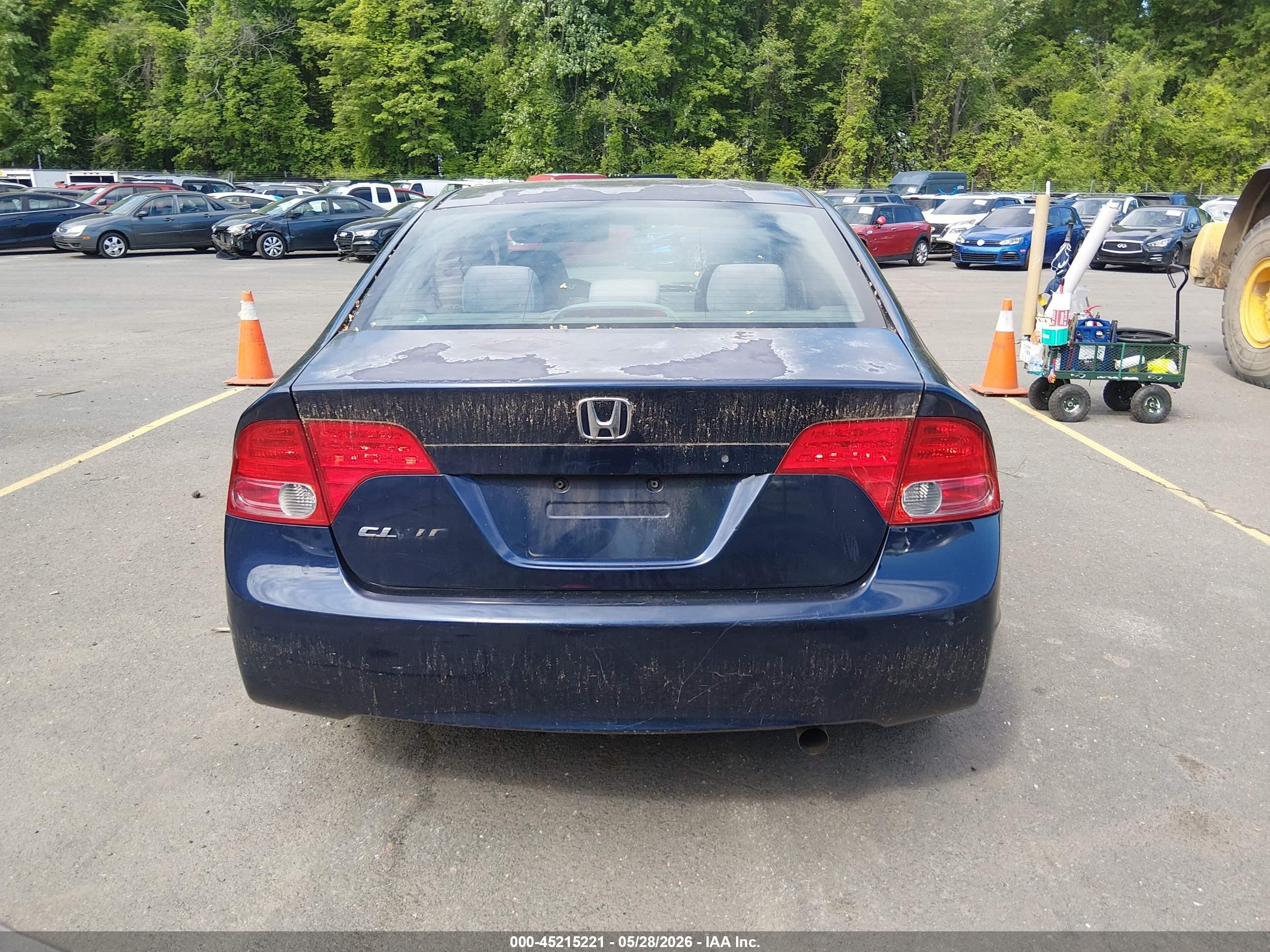 2008 Honda Civic Lx Dark Blue vin: 2HGFA16578H535237