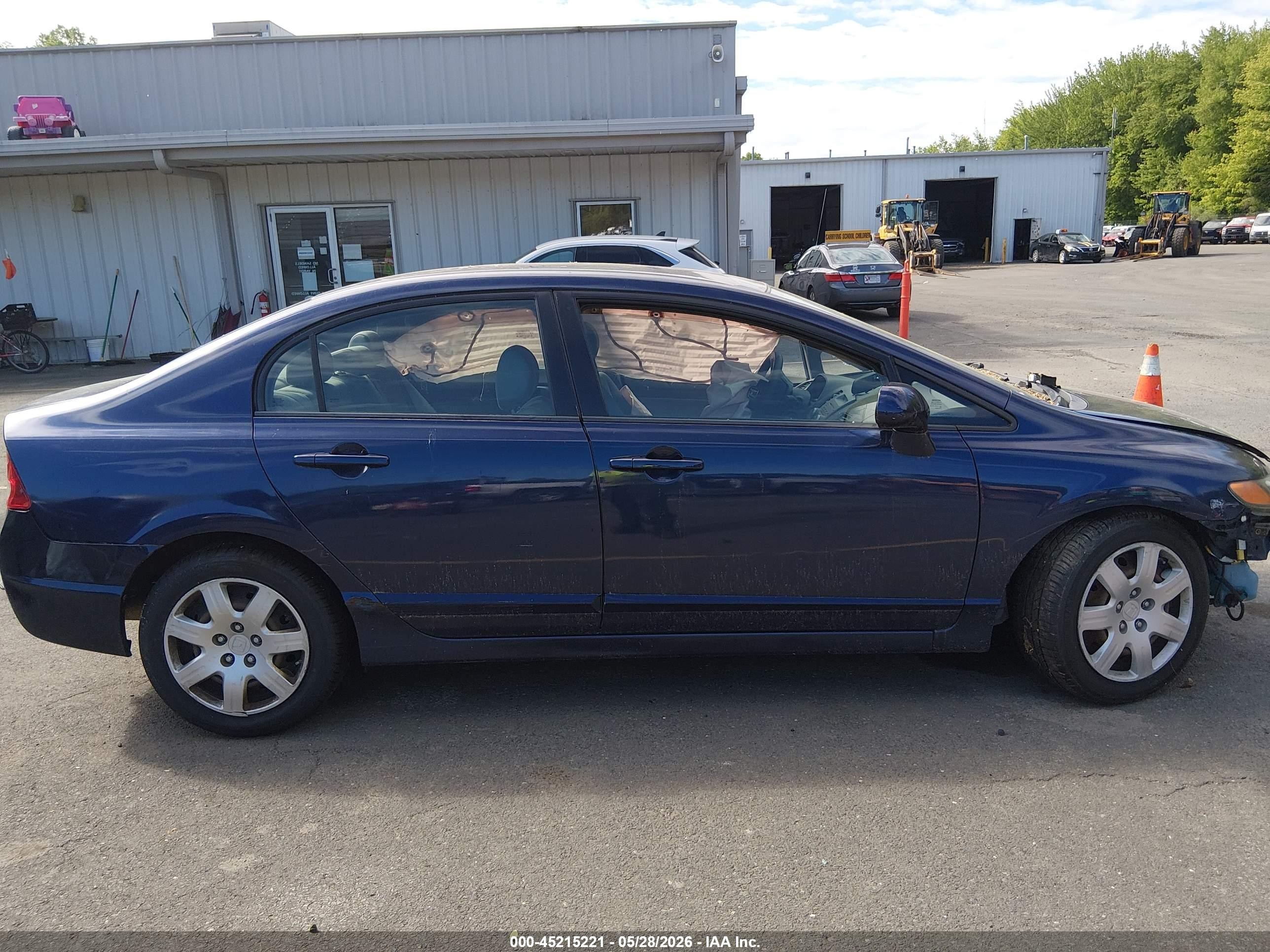 2008 Honda Civic Lx Dark Blue vin: 2HGFA16578H535237