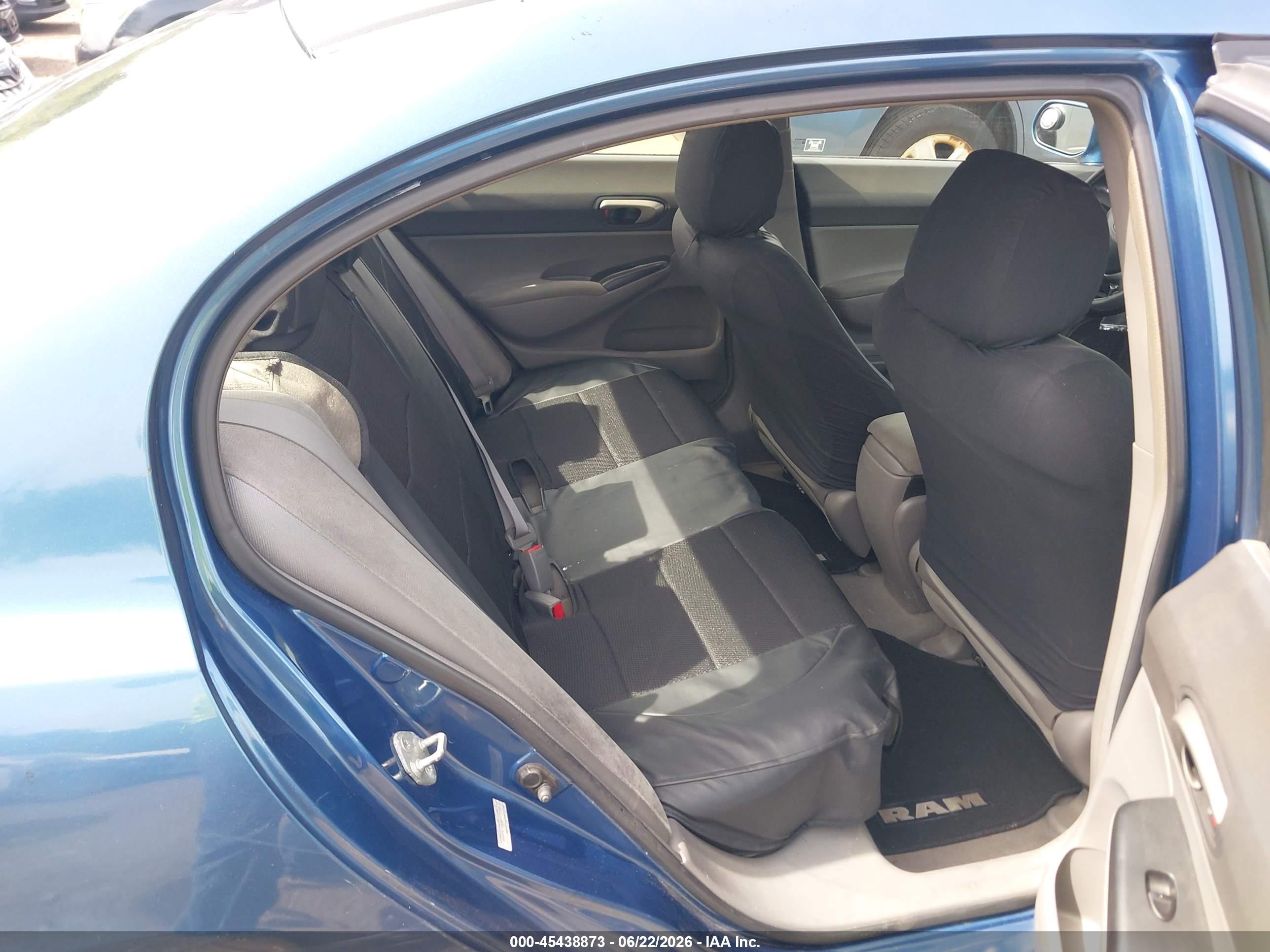 2008 Honda Civic Lx Blue vin: 2HGFA16578H535559