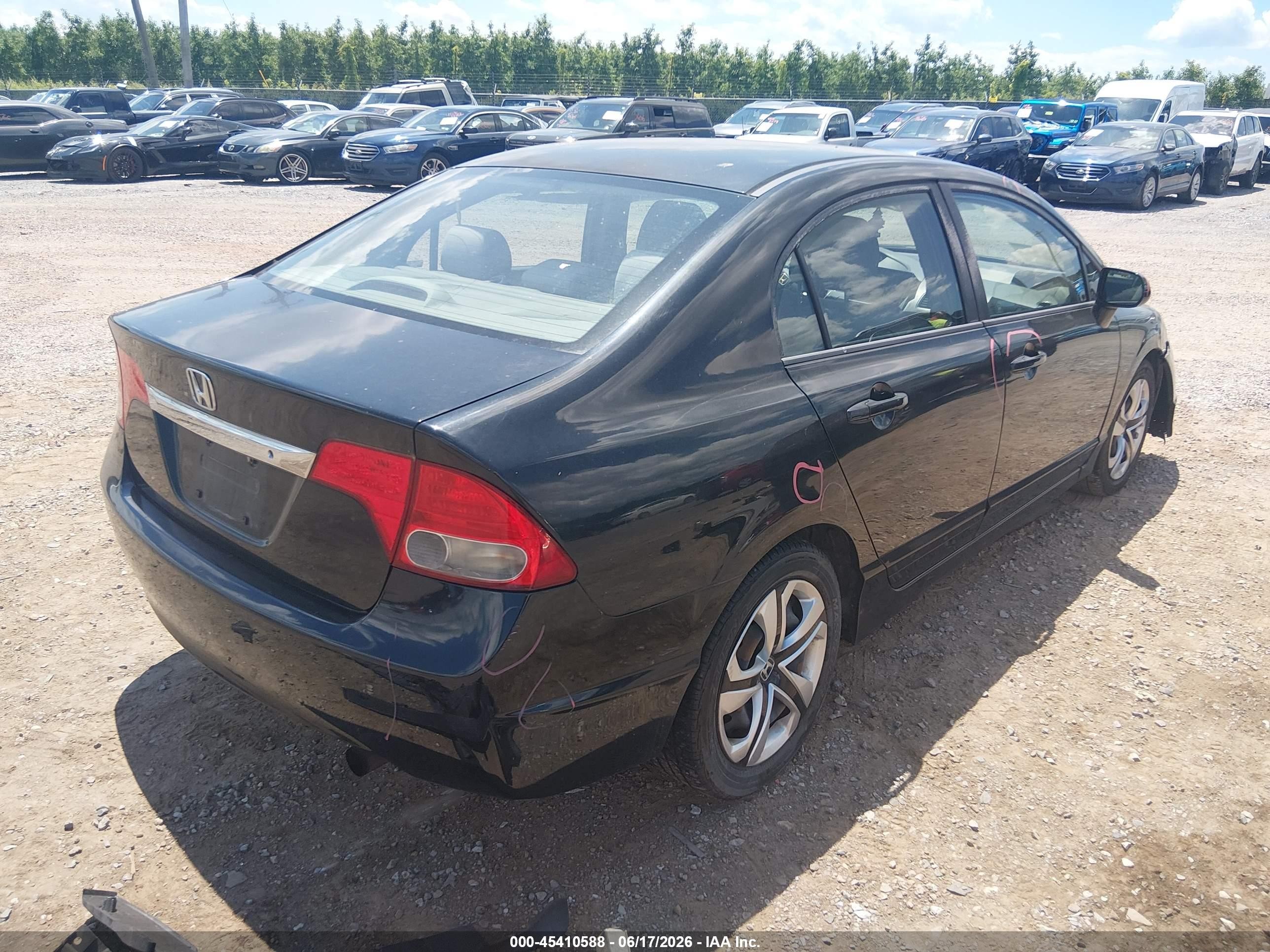 2009 Honda Civic Lx Black vin: 2HGFA16579H326596