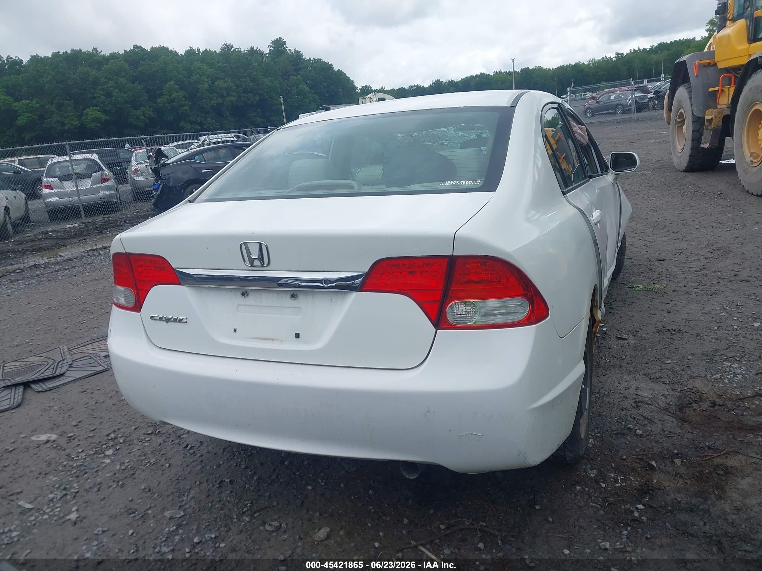 2009 Honda Civic Lx White vin: 2HGFA16579H332107