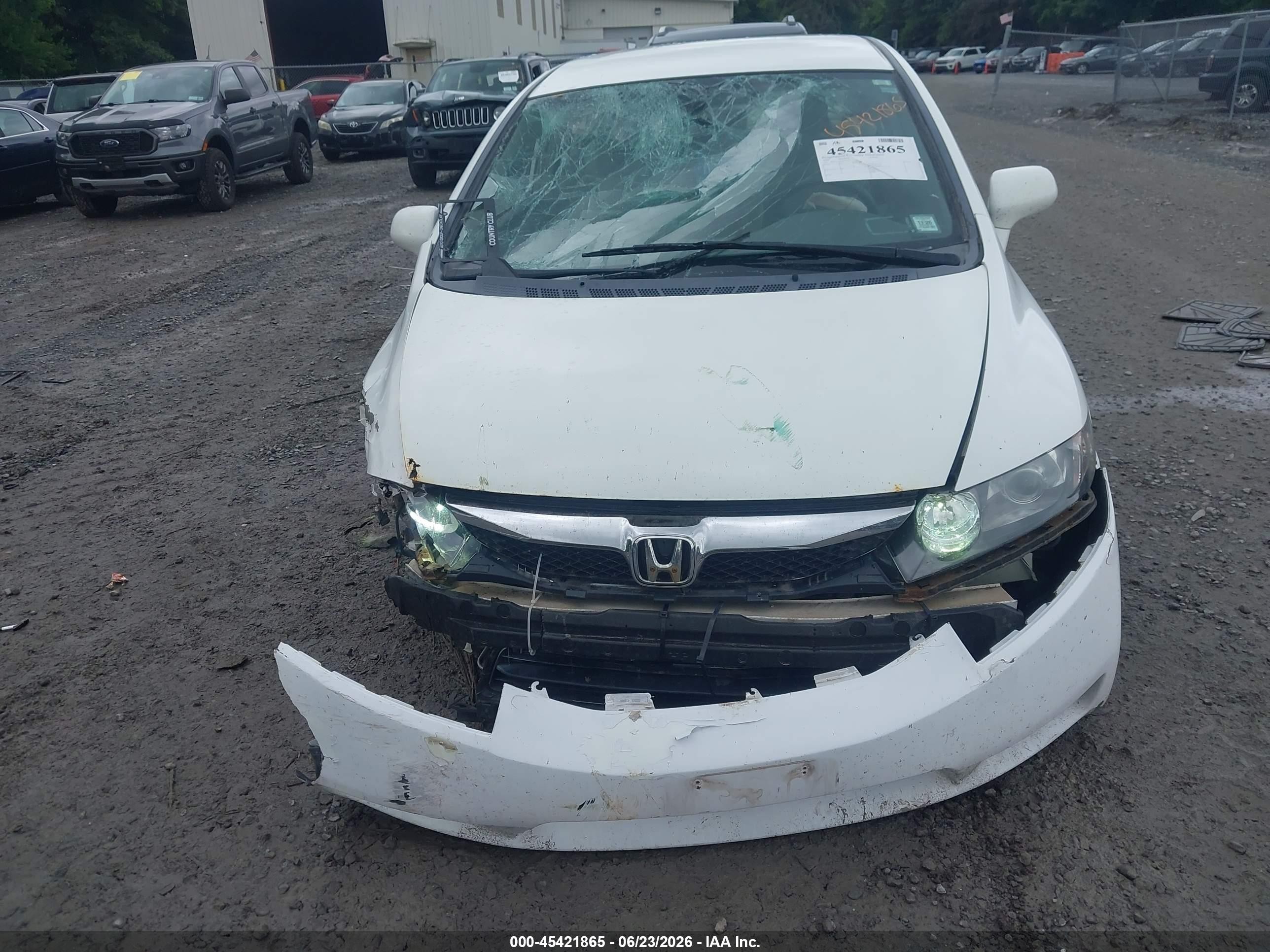 2009 Honda Civic Lx White vin: 2HGFA16579H332107