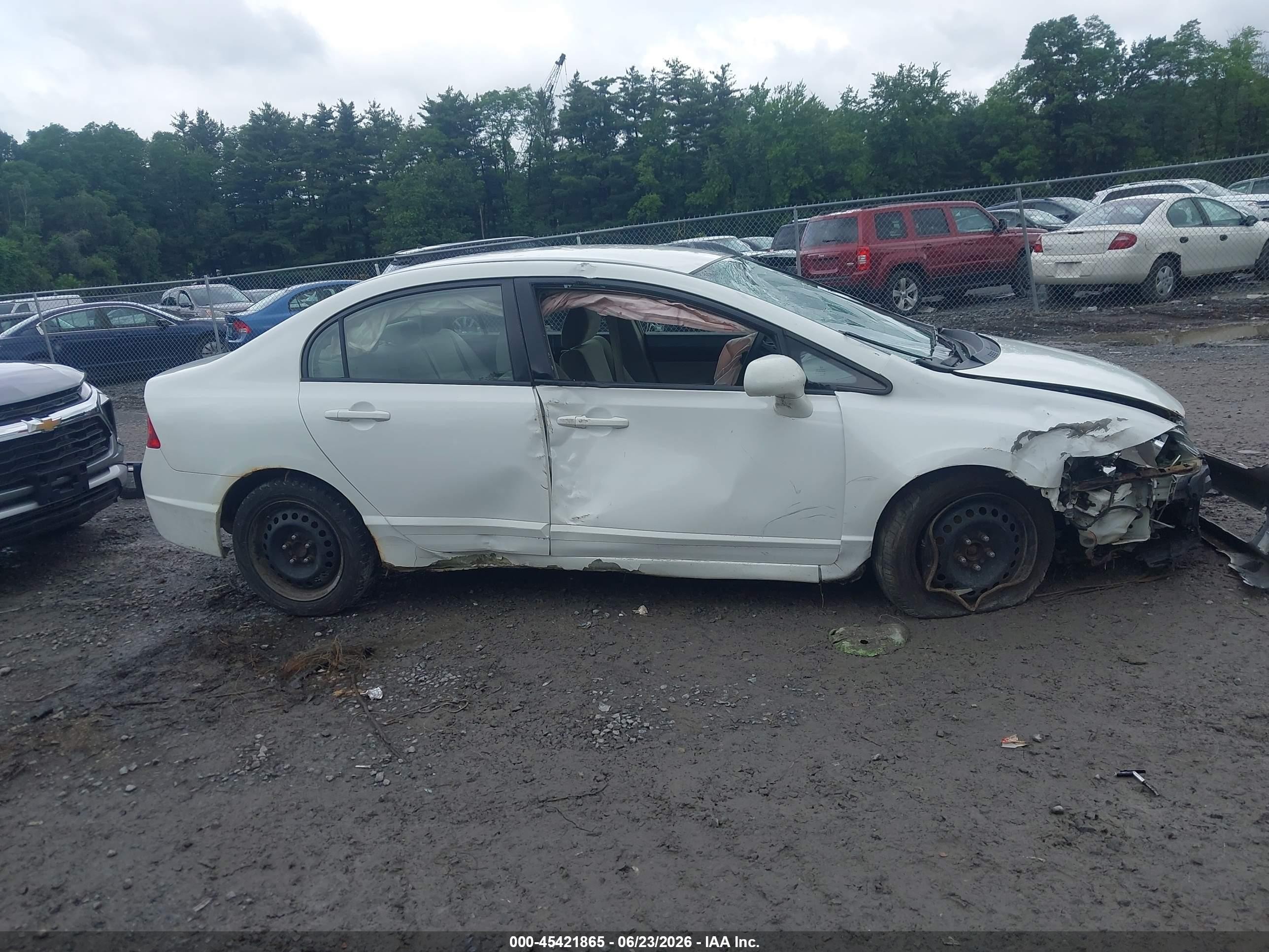 2009 Honda Civic Lx White vin: 2HGFA16579H332107