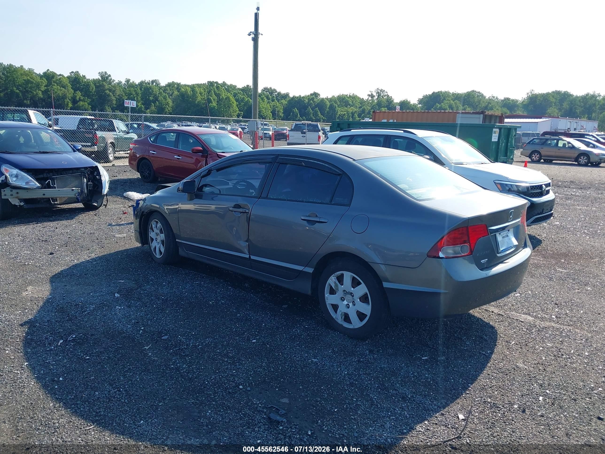 2009 Honda Civic Lx Gray vin: 2HGFA16579H358528