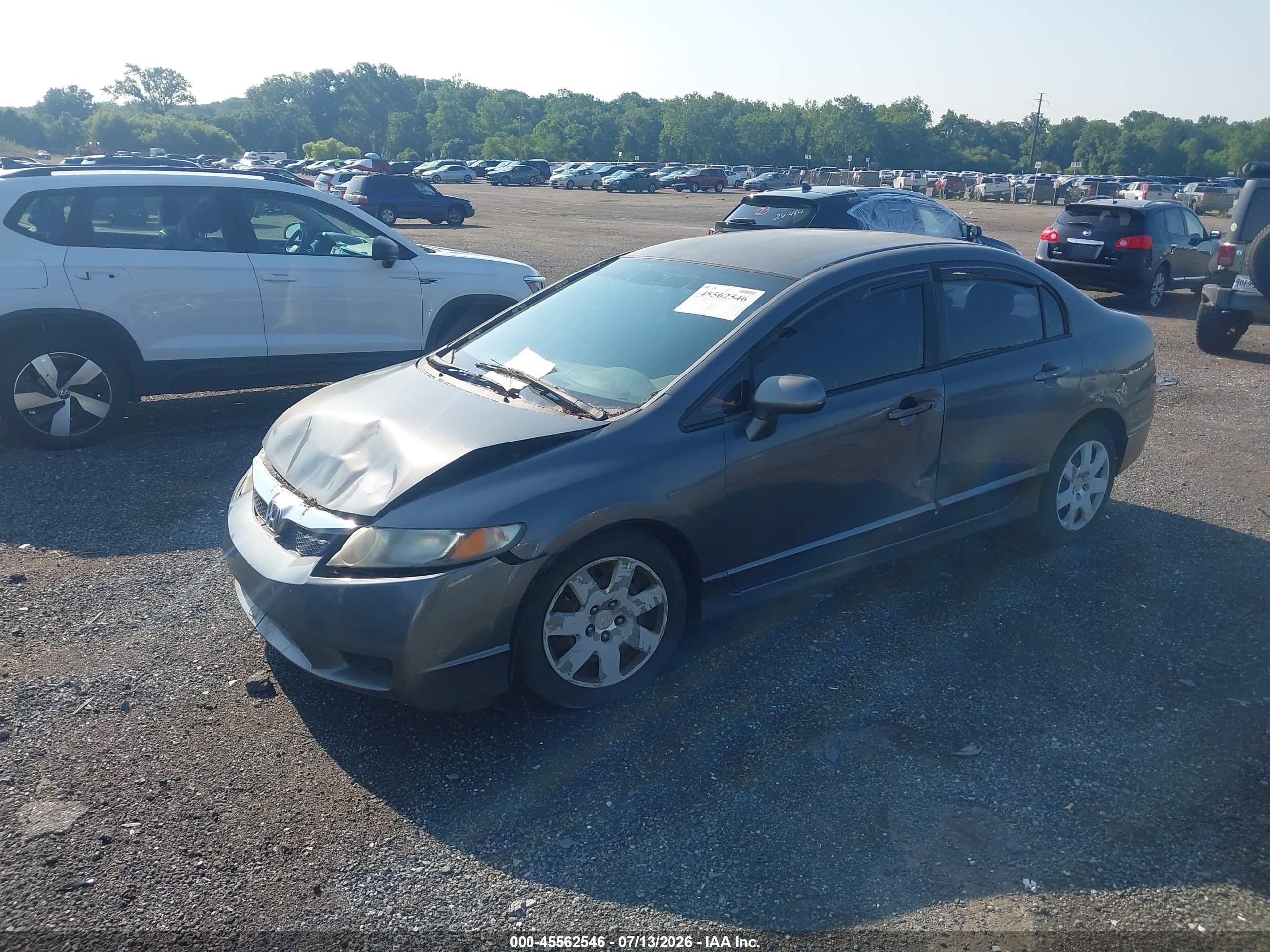2009 Honda Civic Lx Gray vin: 2HGFA16579H358528