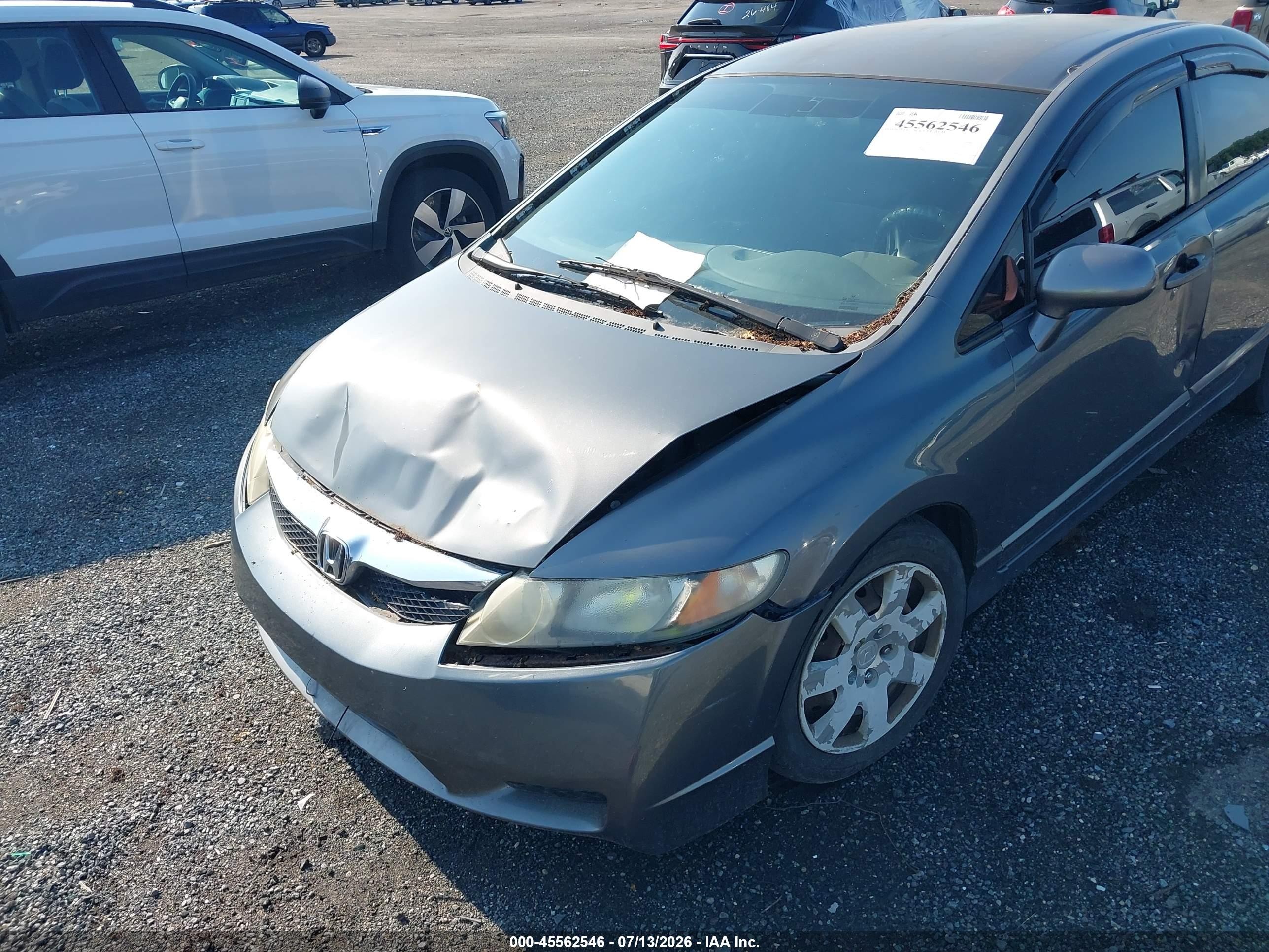 2009 Honda Civic Lx Gray vin: 2HGFA16579H358528