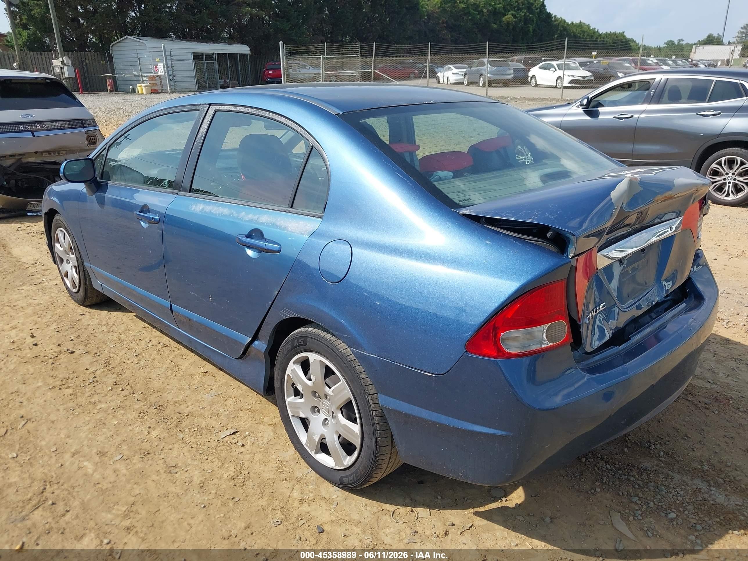 2009 Honda Civic Lx Blue vin: 2HGFA16579H361784