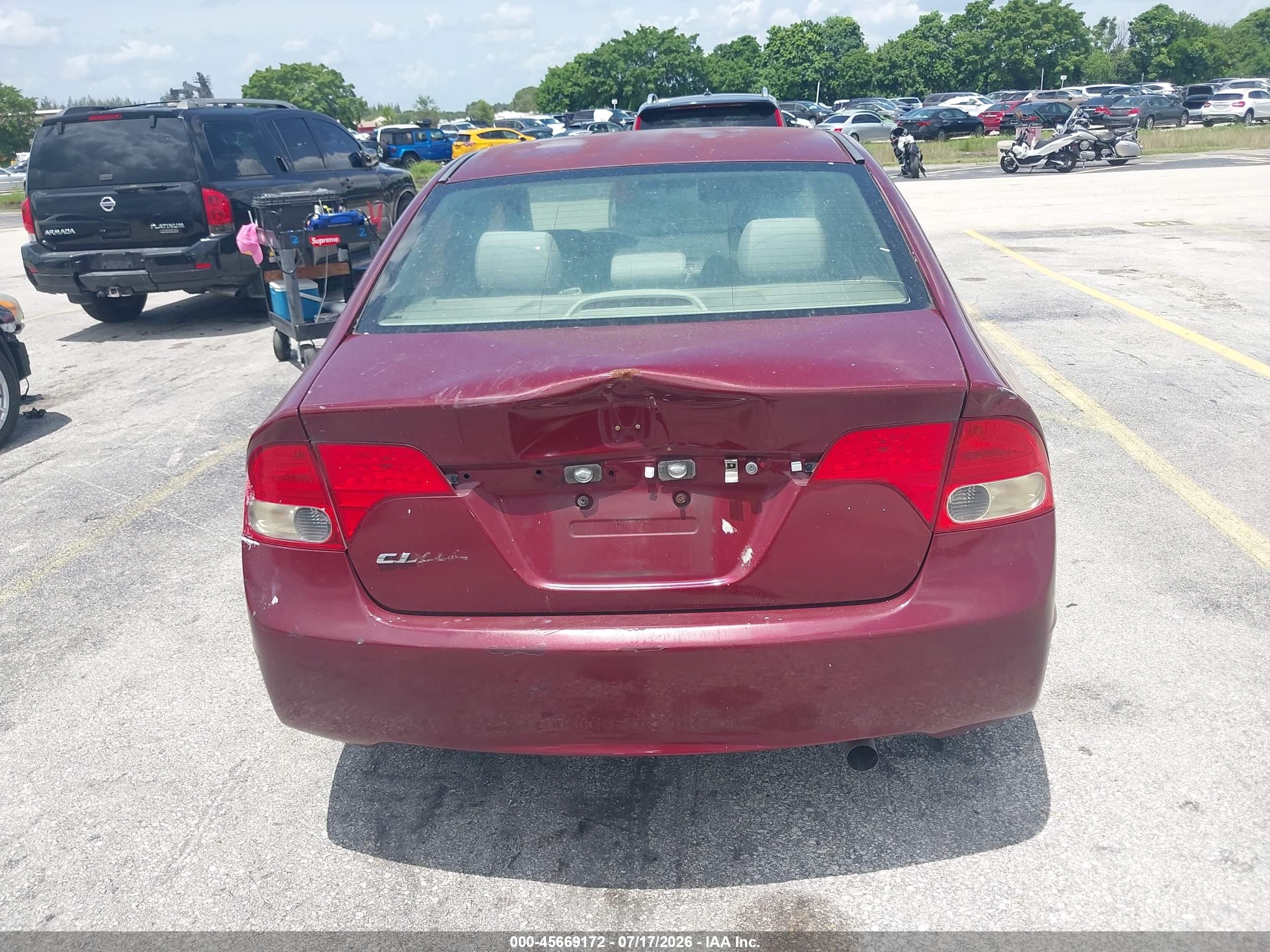 2009 Honda Civic Lx Maroon vin: 2HGFA16579H502403