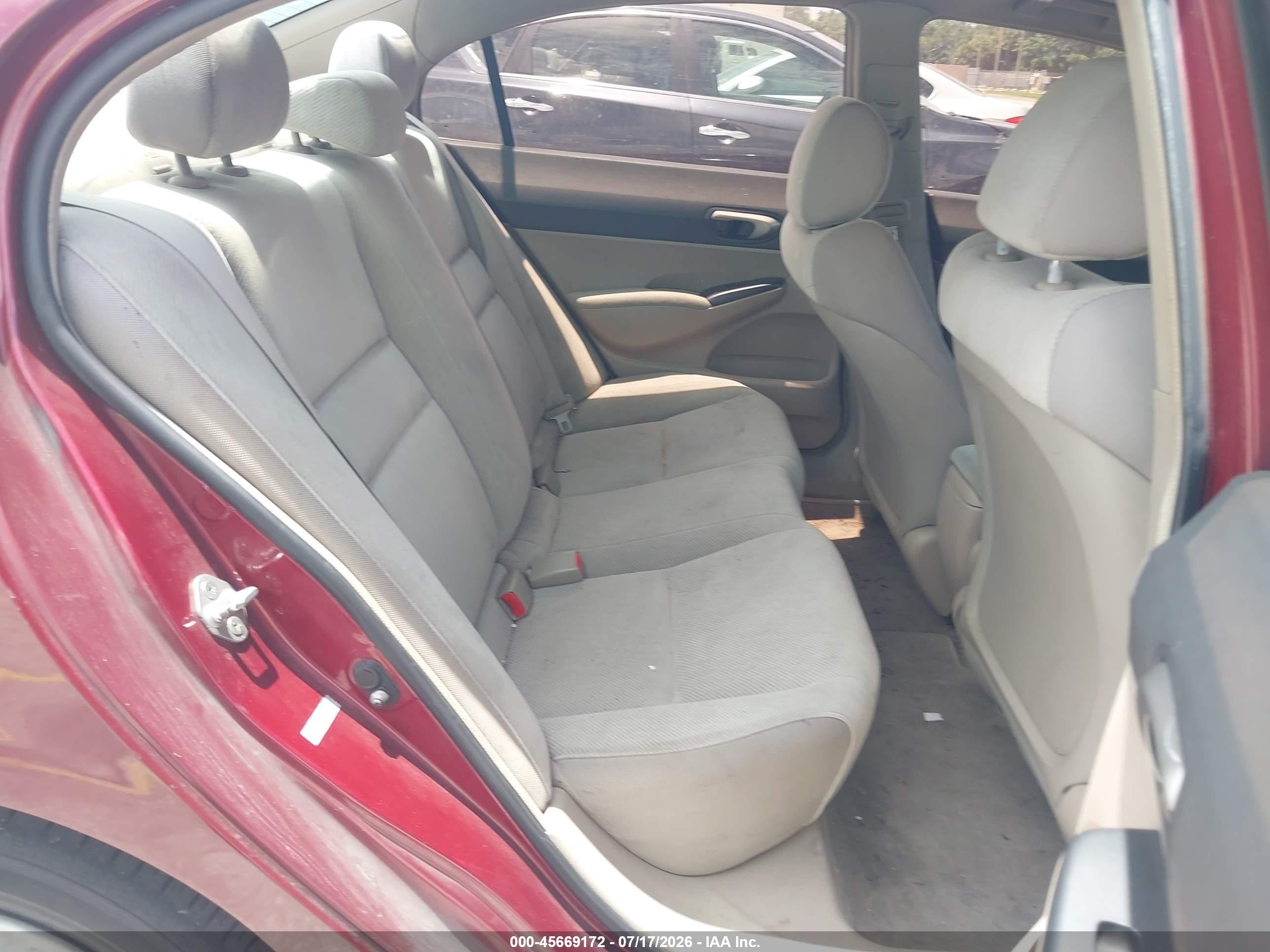 2009 Honda Civic Lx Maroon vin: 2HGFA16579H502403