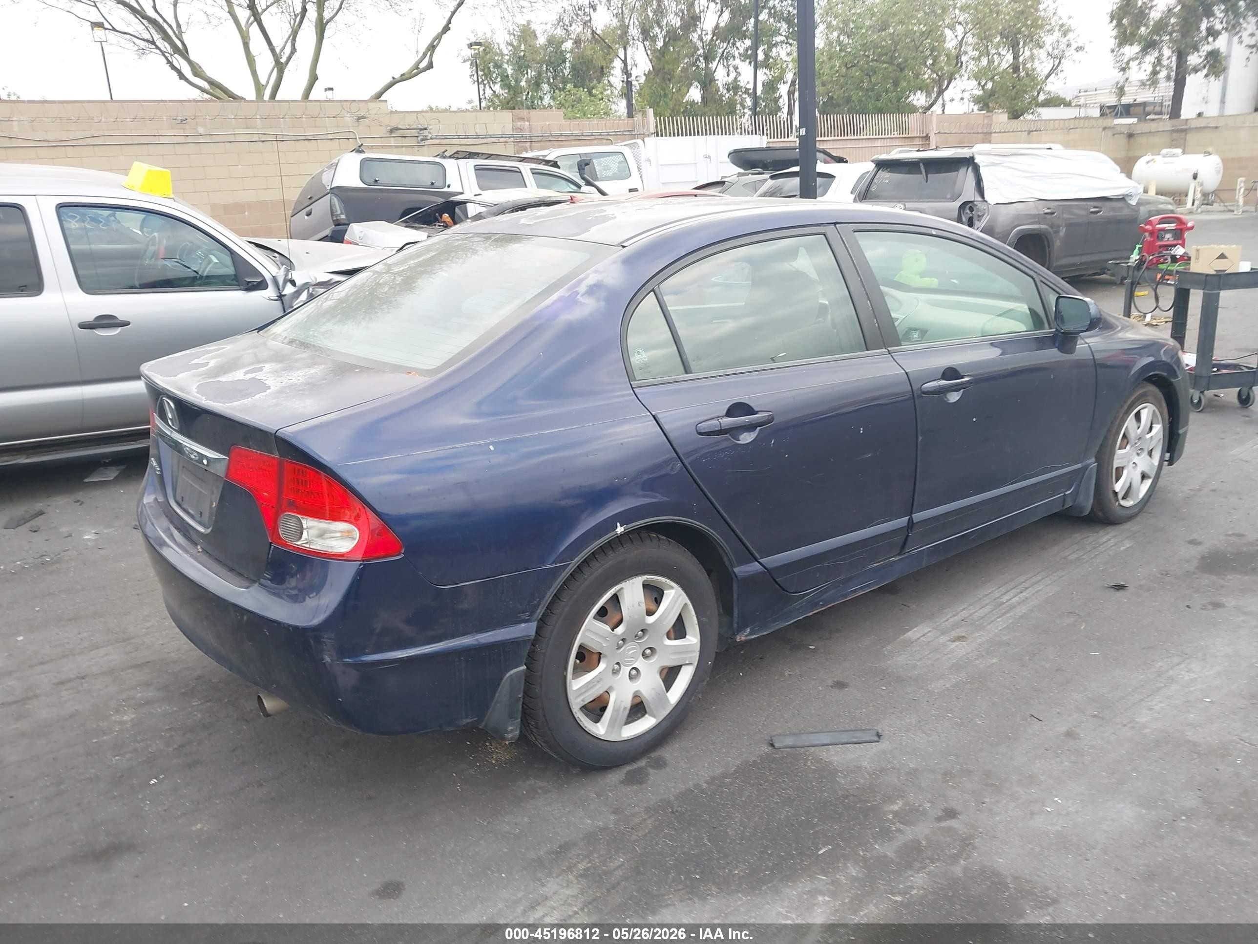 2009 Honda Civic Lx Blue vin: 2HGFA16579H504801