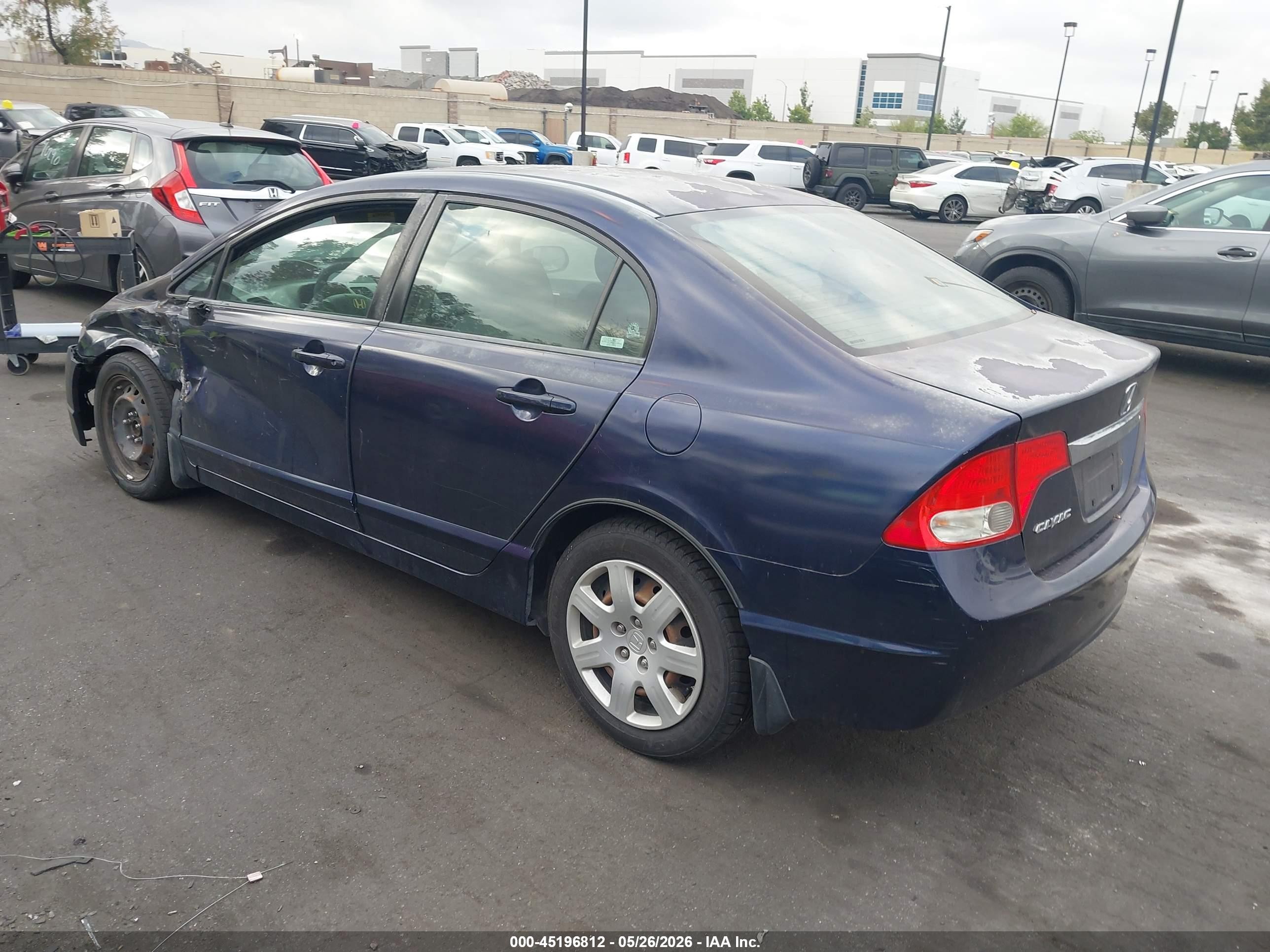 2009 Honda Civic Lx Blue vin: 2HGFA16579H504801