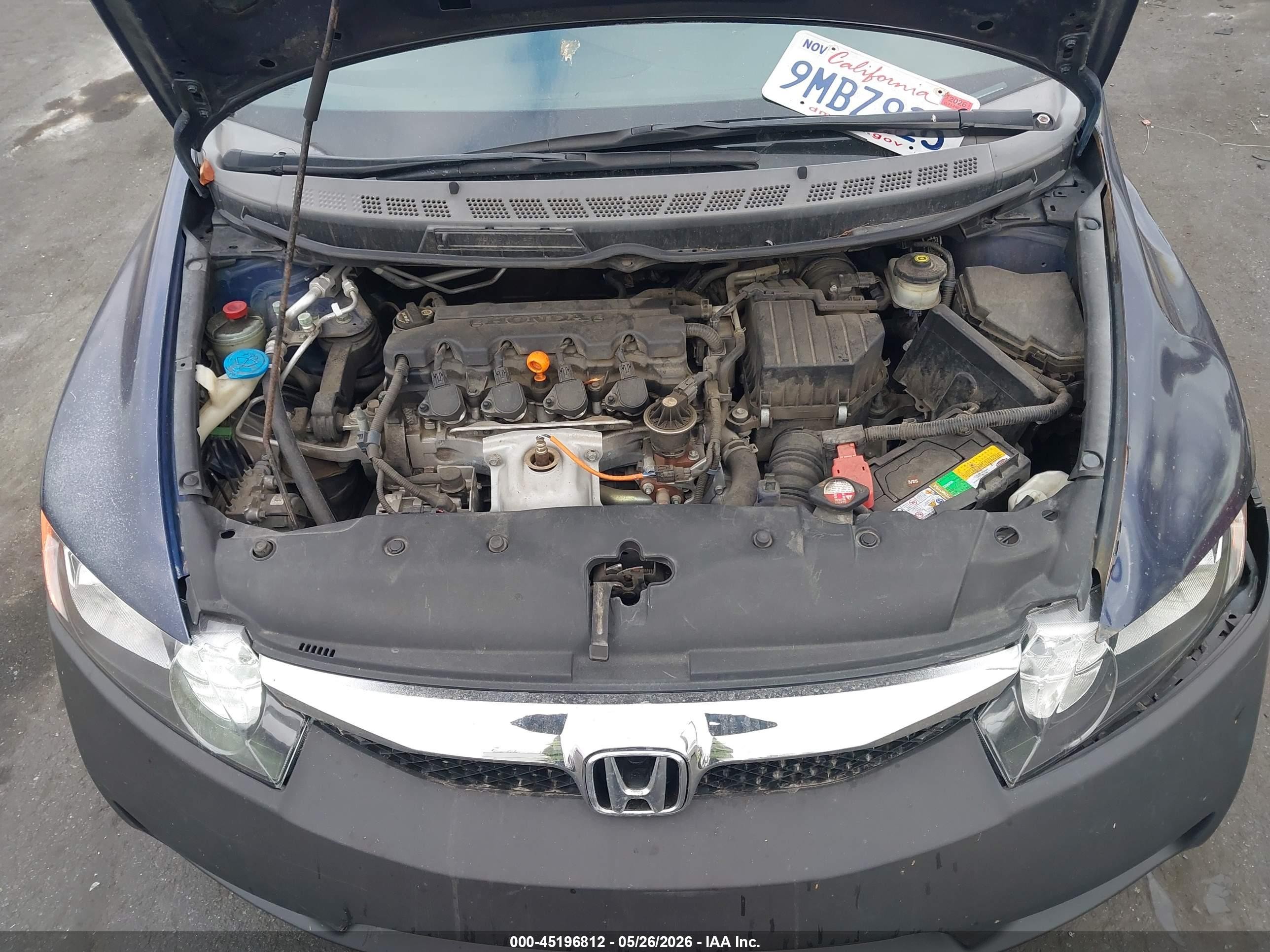 2009 Honda Civic Lx Blue vin: 2HGFA16579H504801