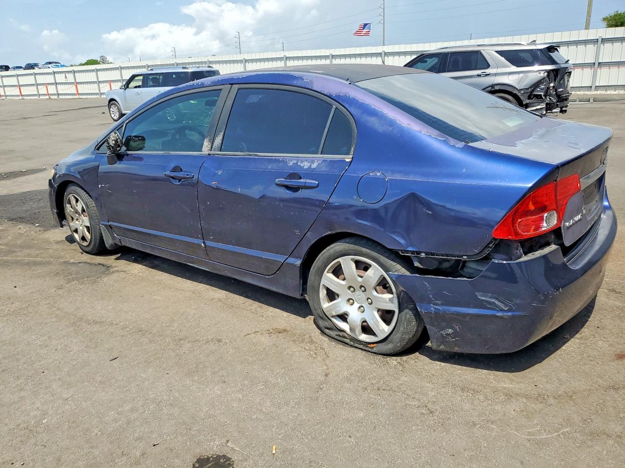 2009 Honda Civic Lx Blue vin: 2HGFA16579H515538