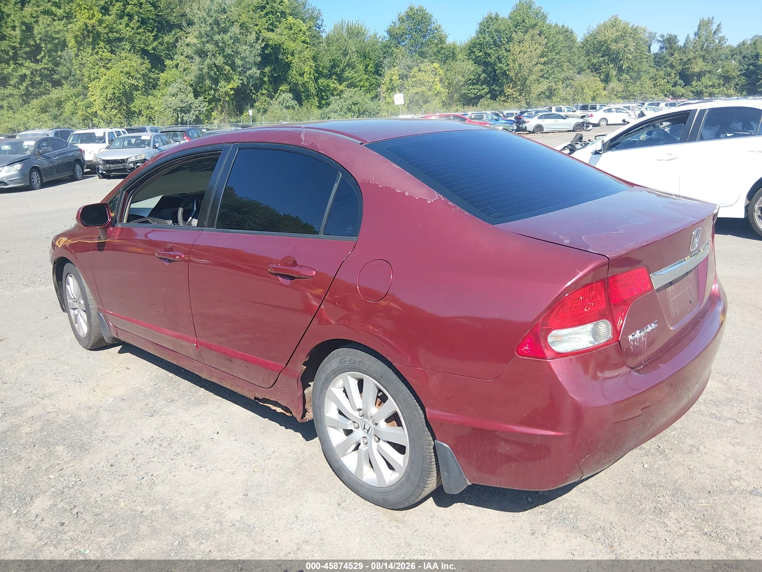 2009 Honda Civic Lx Red vin: 2HGFA16579H524742