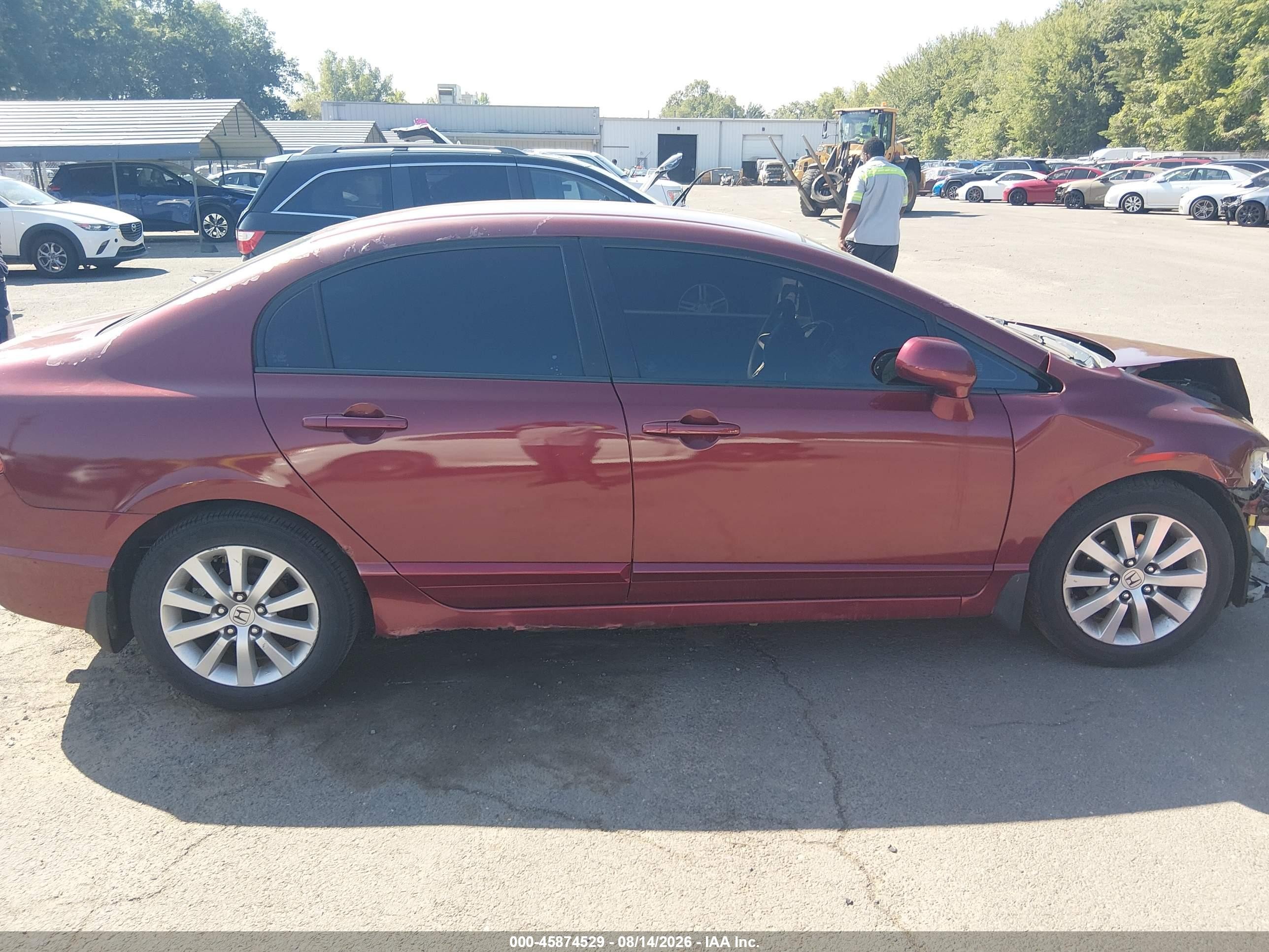 2009 Honda Civic Lx Red vin: 2HGFA16579H524742
