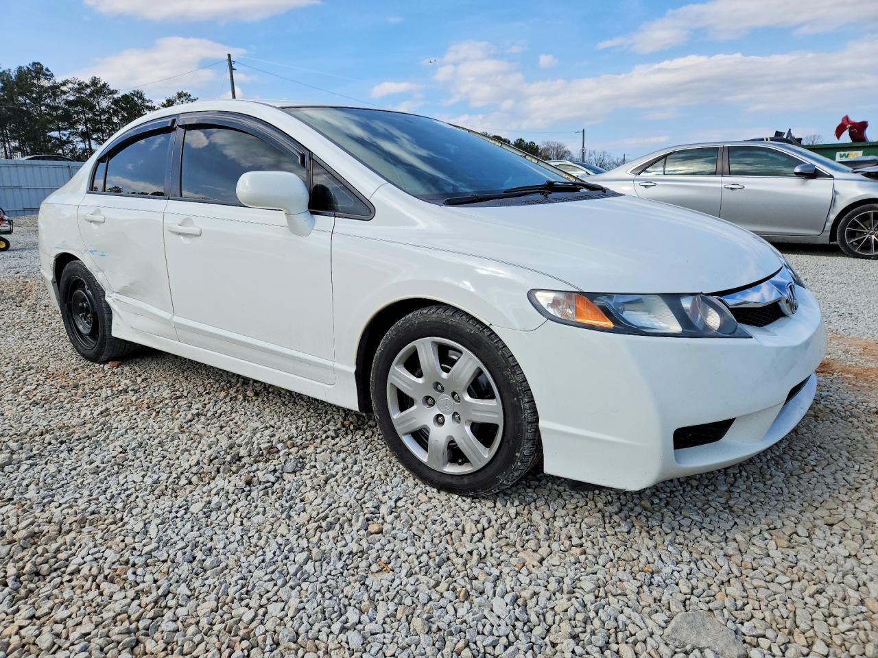 2009 Honda Civic Lx White vin: 2HGFA16579H526569