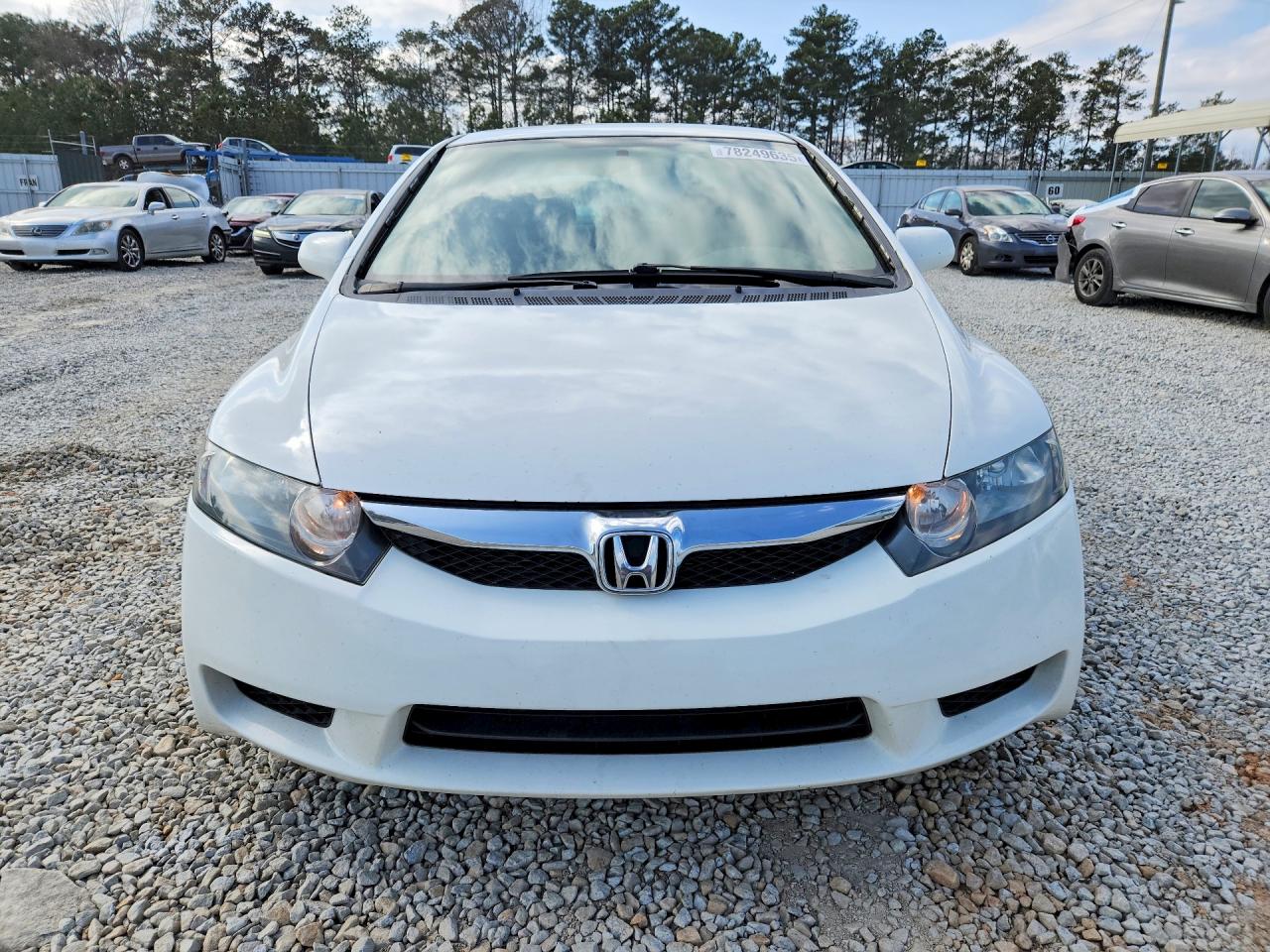 2009 Honda Civic Lx White vin: 2HGFA16579H526569