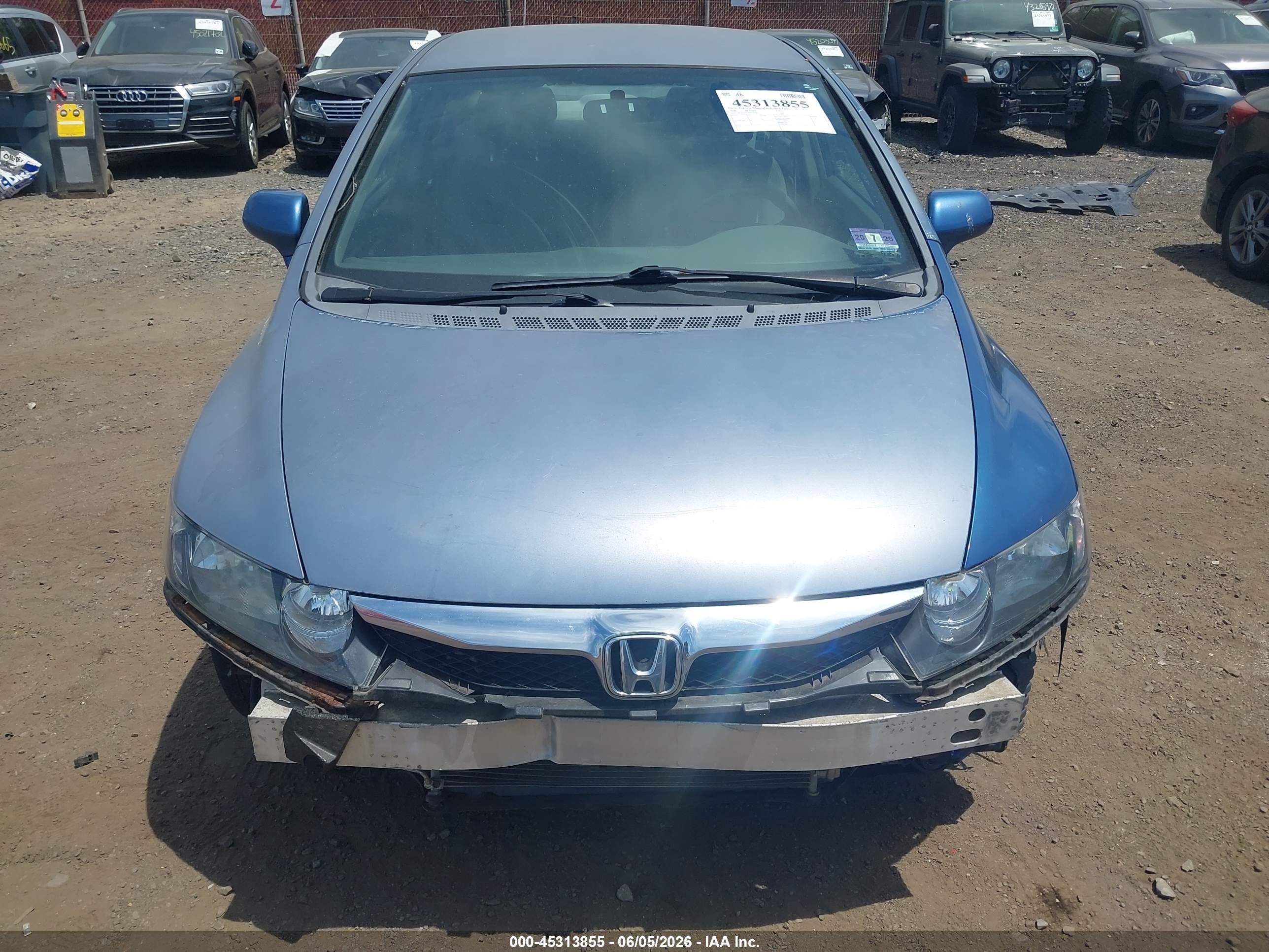 2009 Honda Civic Lx Blue vin: 2HGFA16579H529455