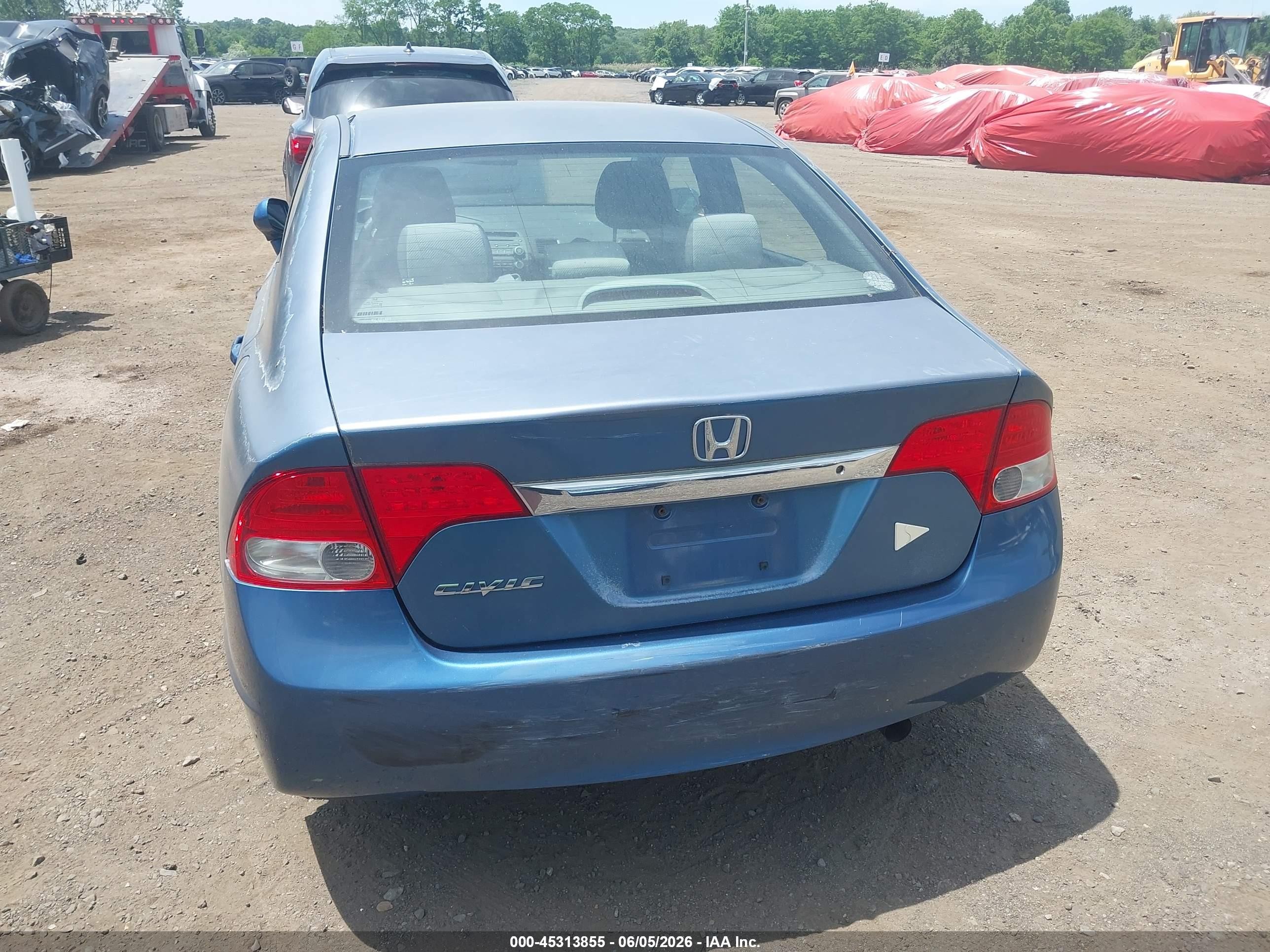 2009 Honda Civic Lx Blue vin: 2HGFA16579H529455