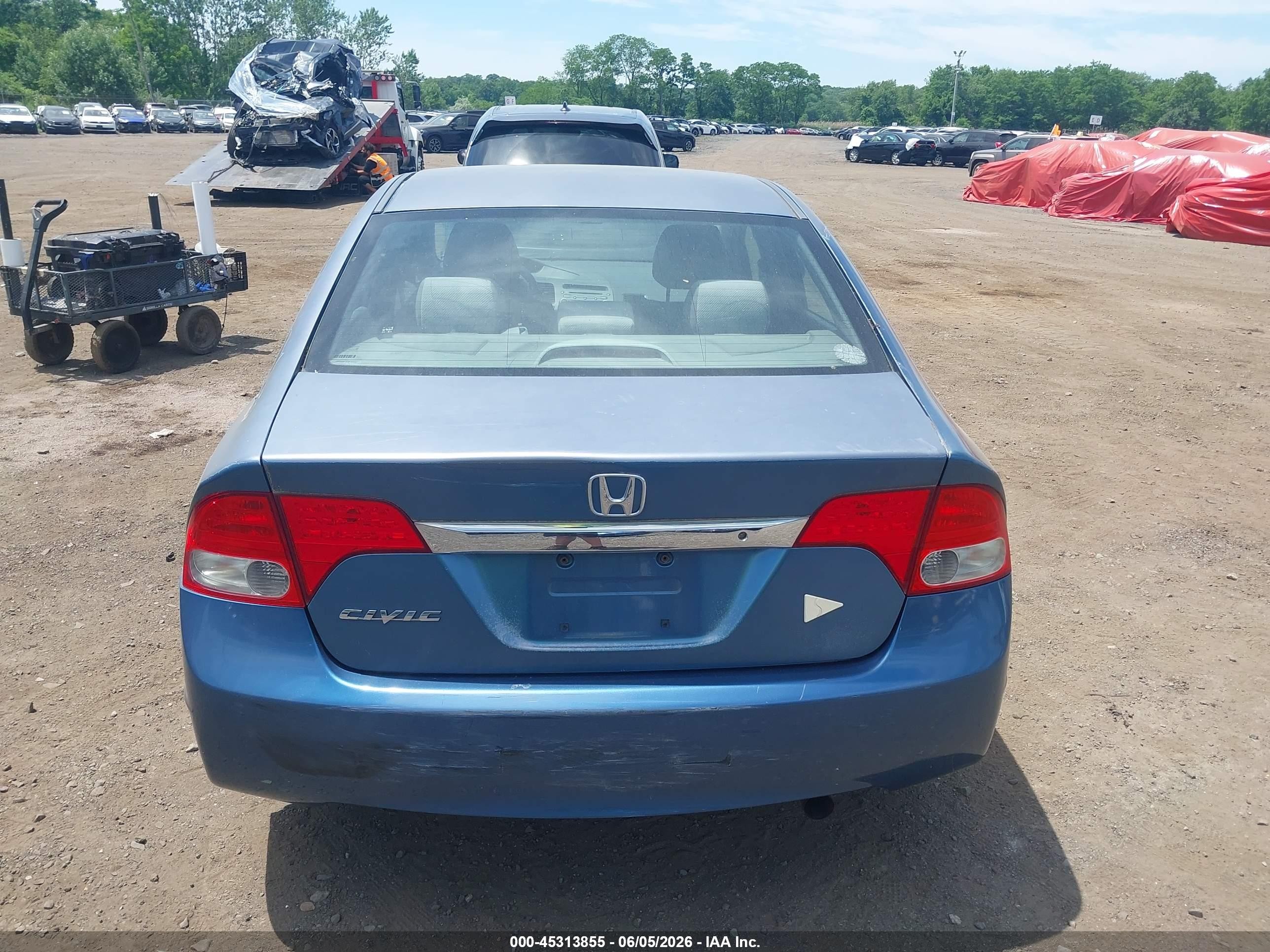 2009 Honda Civic Lx Blue vin: 2HGFA16579H529455
