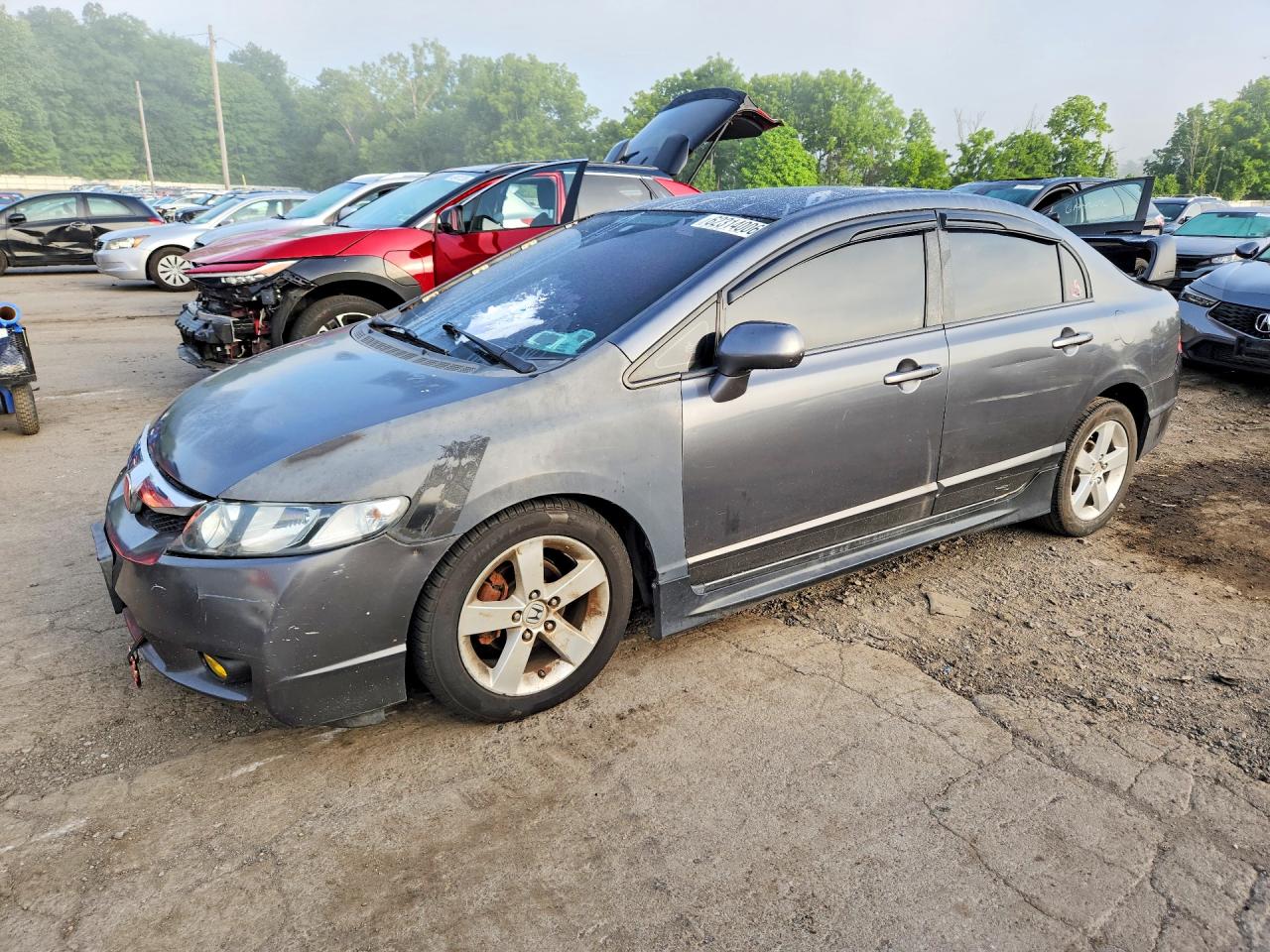 2009 Honda Civic Lx Gray vin: 2HGFA16579H538916