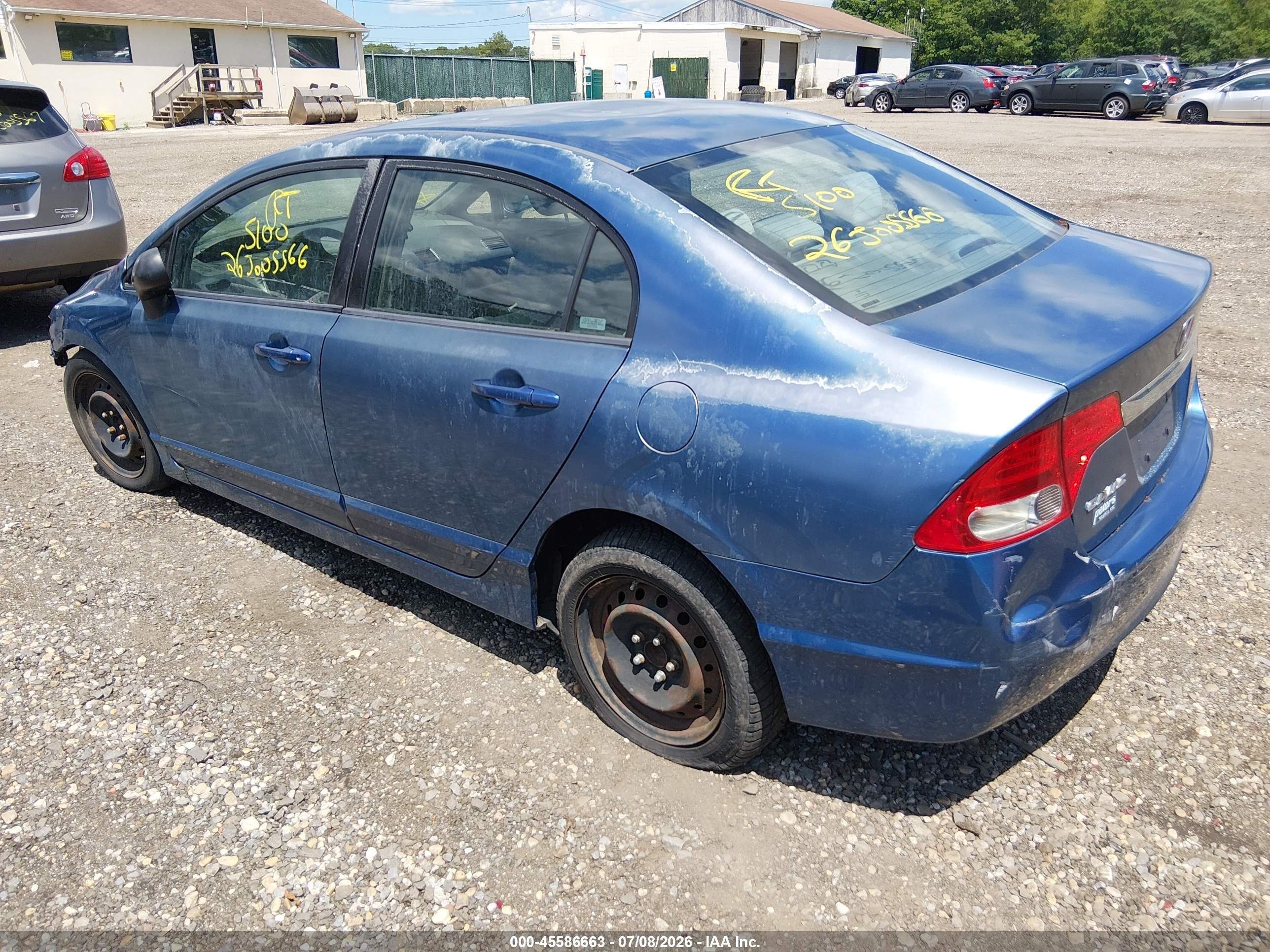 2009 Honda Civic Lx Blue vin: 2HGFA16579H539385
