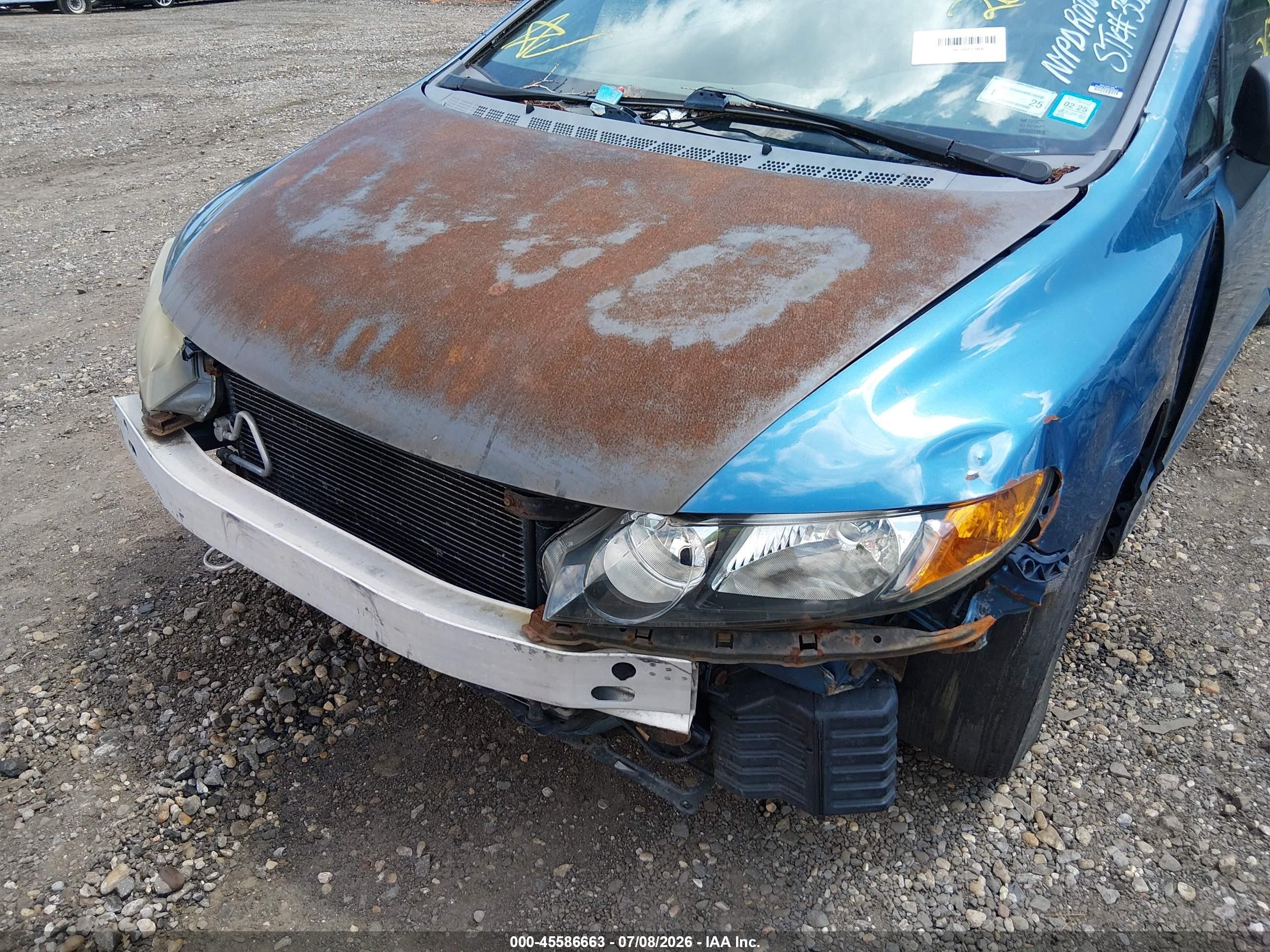 2009 Honda Civic Lx Blue vin: 2HGFA16579H539385