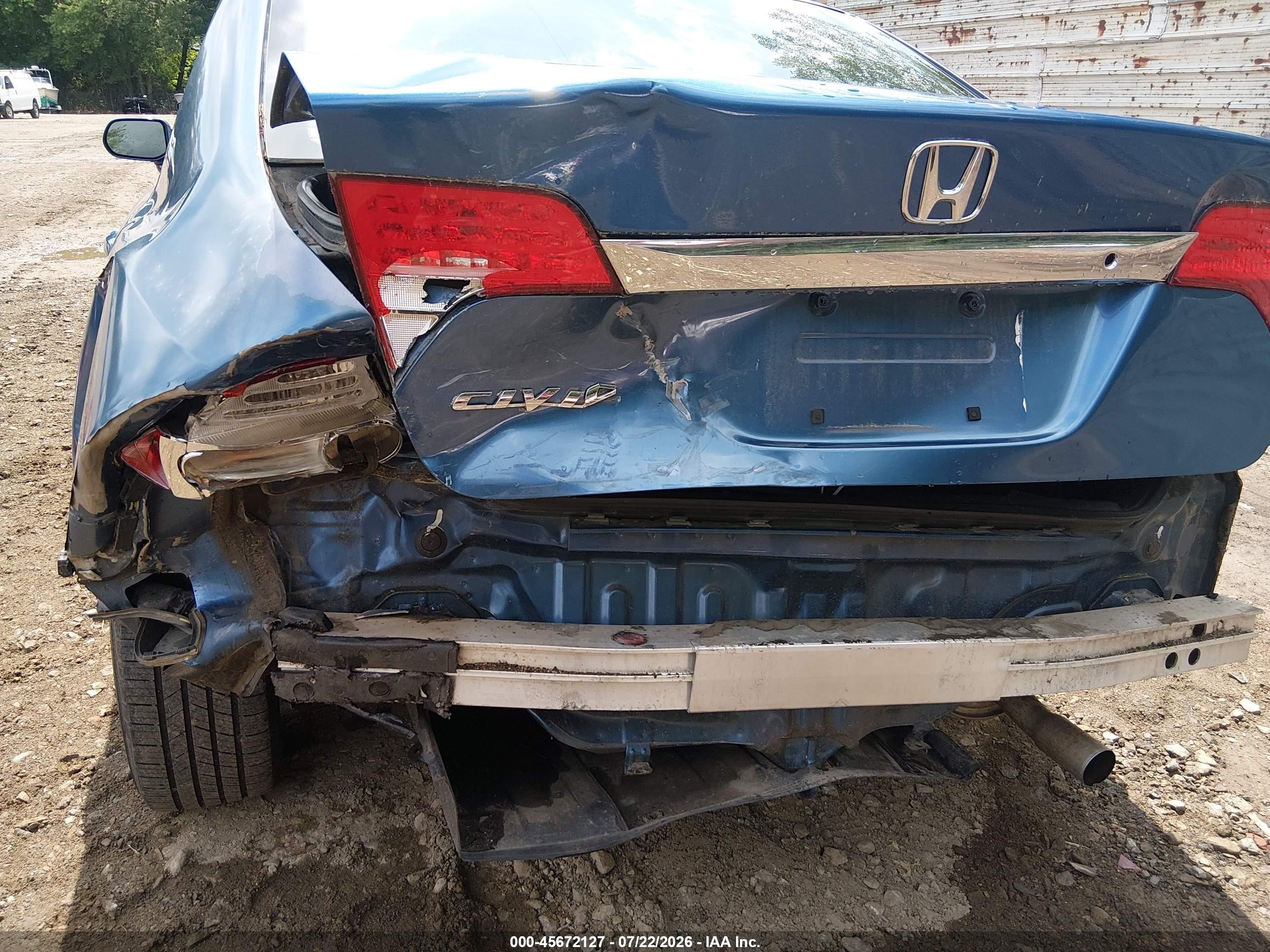 2009 Honda Civic Lx Blue vin: 2HGFA16579H545123