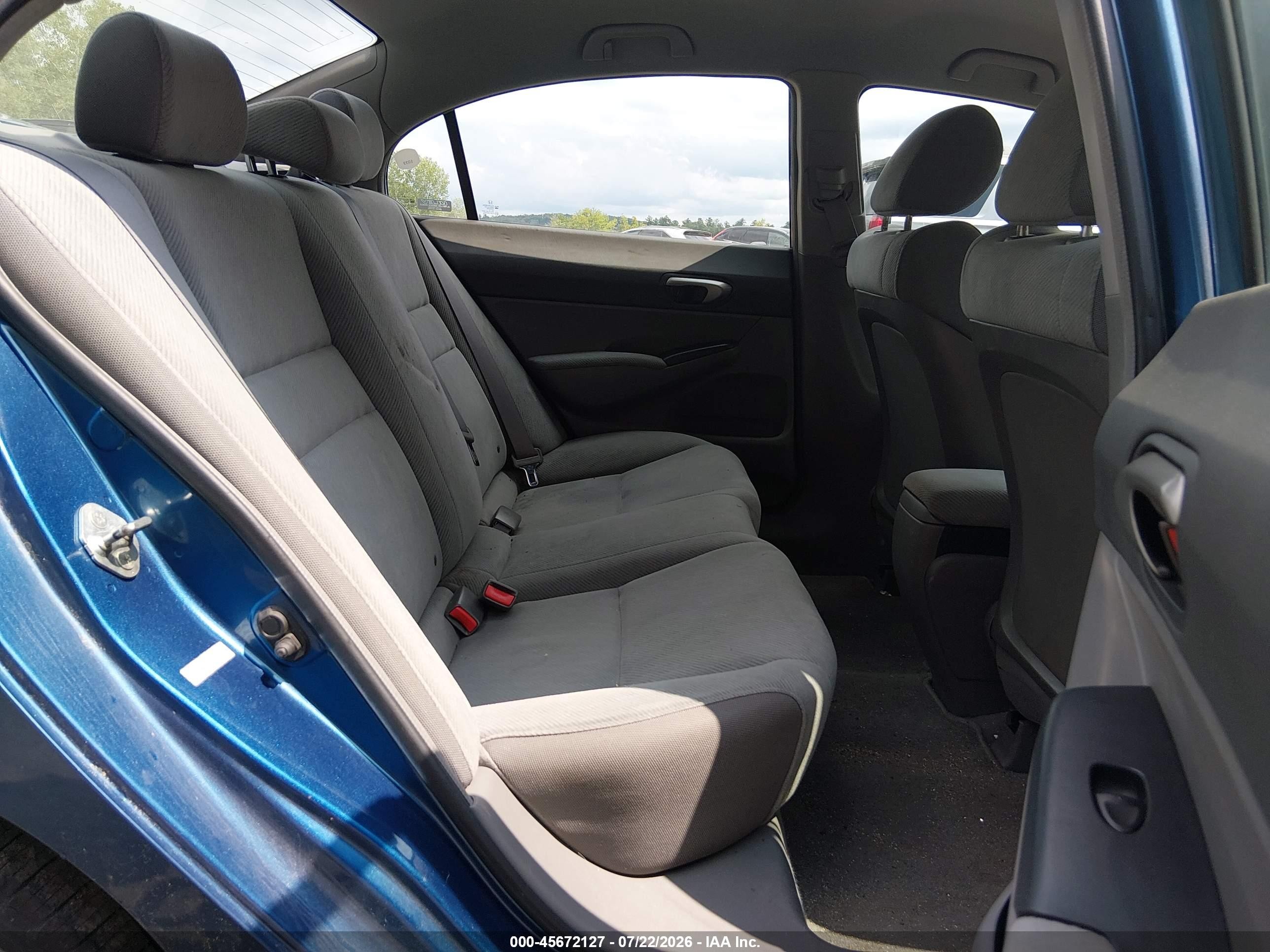 2009 Honda Civic Lx Blue vin: 2HGFA16579H545123