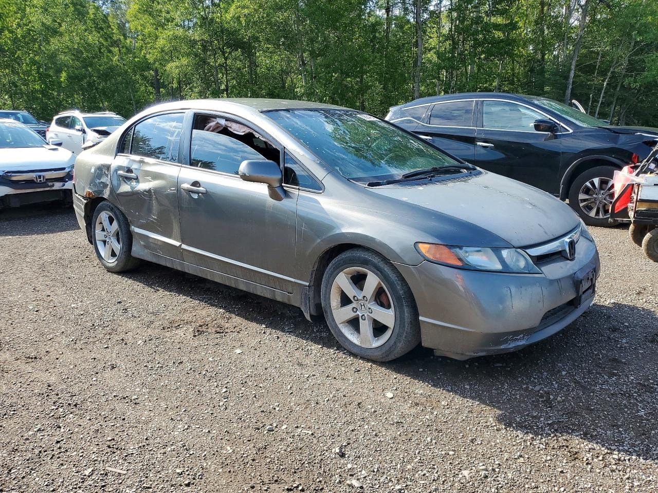 2006 Honda Civic Lx Gray vin: 2HGFA16586H021877
