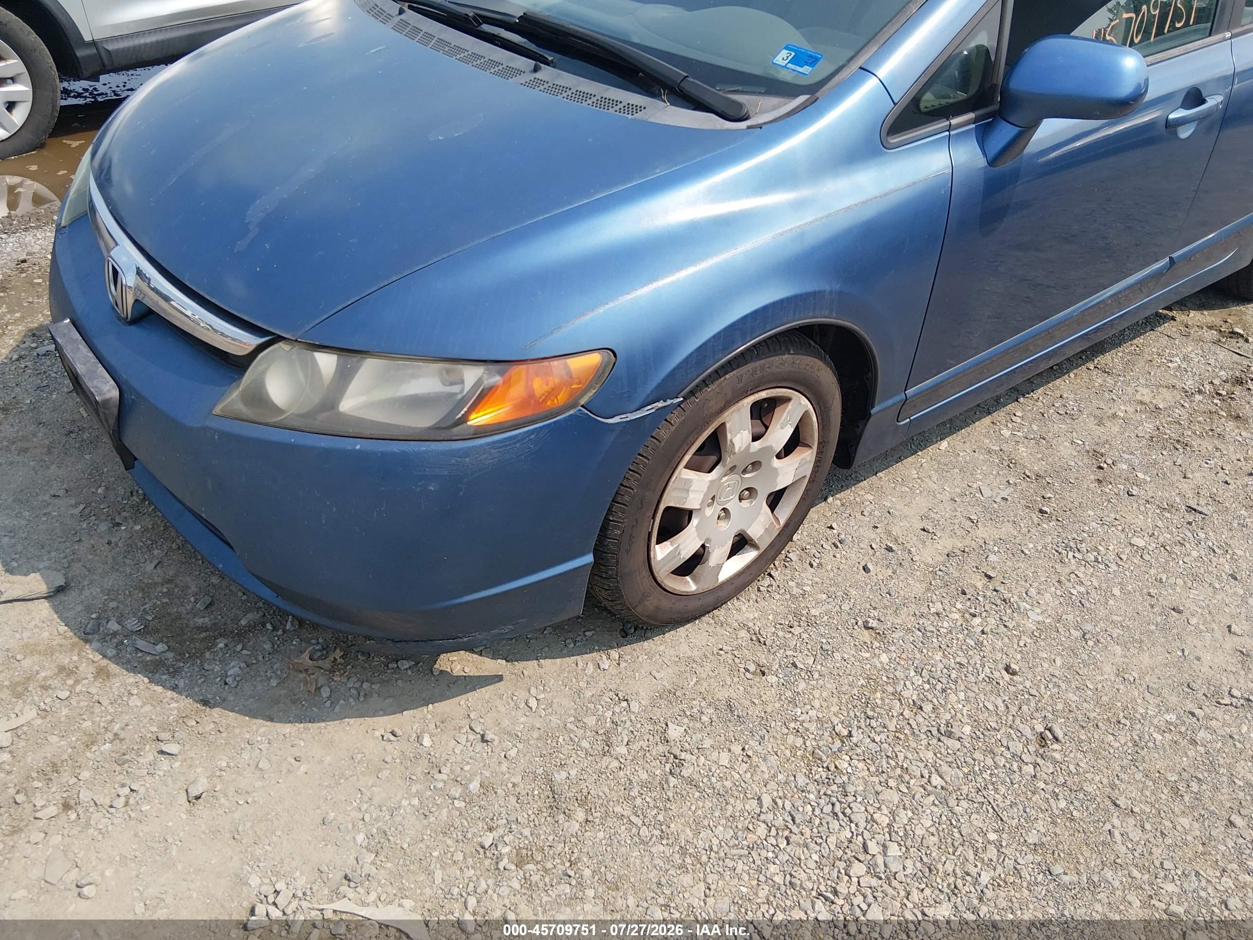 2006 Honda Civic Lx Blue vin: 2HGFA16586H510909