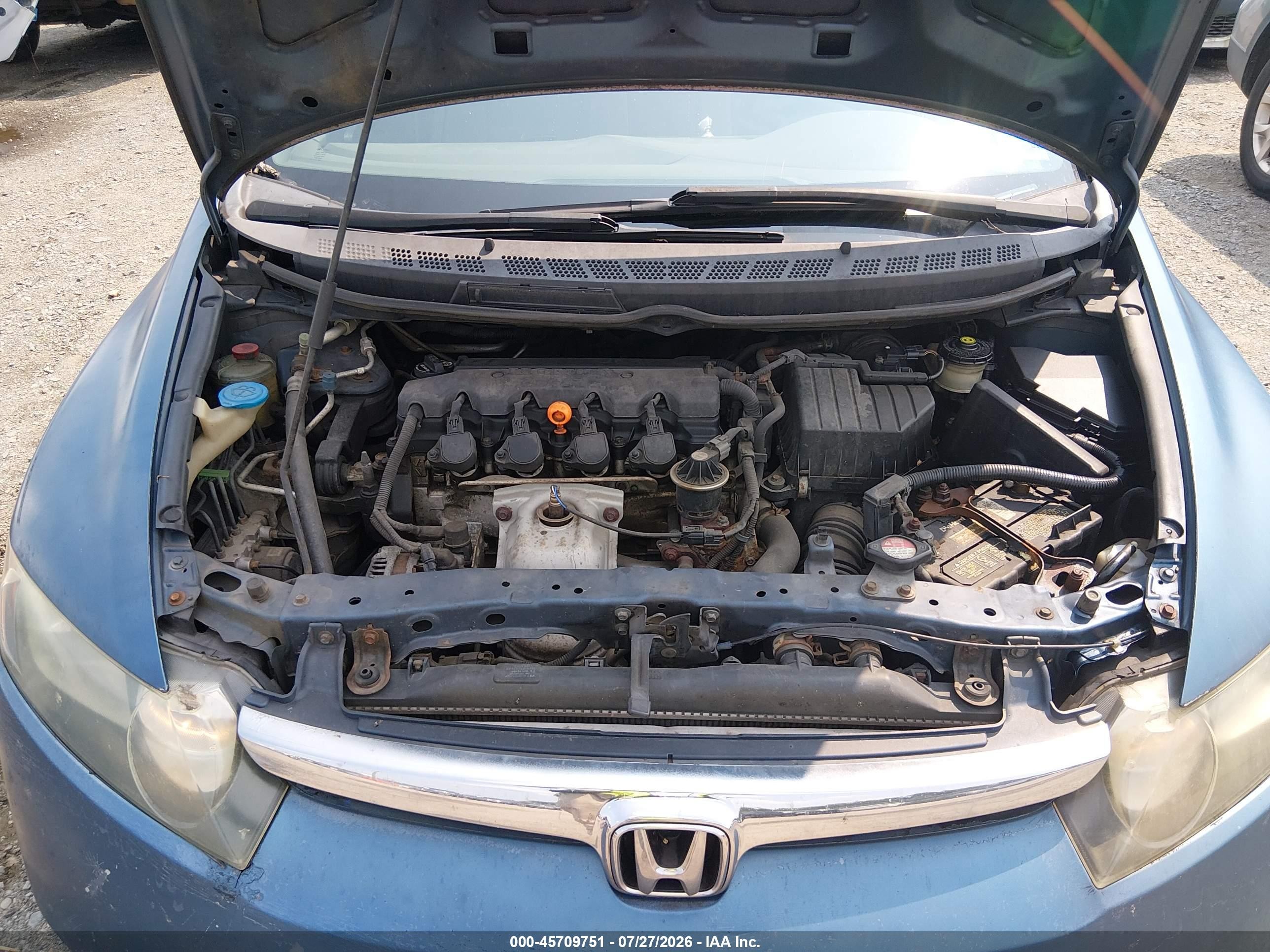 2006 Honda Civic Lx Blue vin: 2HGFA16586H510909