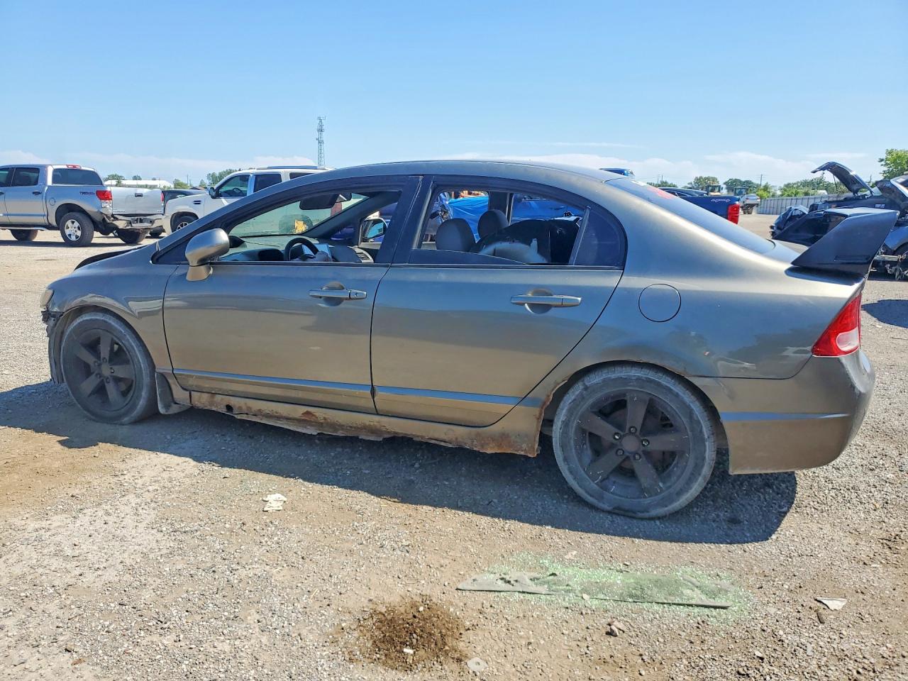 2007 Honda Civic Lx Gray vin: 2HGFA16587H106879