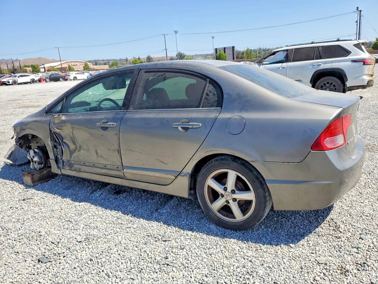2007 Honda Civic Lx Gray vin: 2HGFA16587H304605