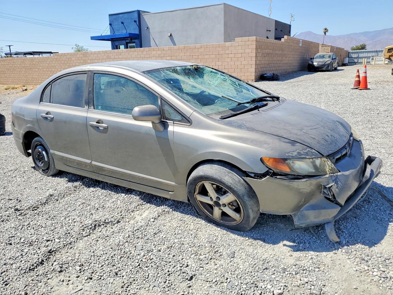 2007 Honda Civic Lx Gray vin: 2HGFA16587H304605