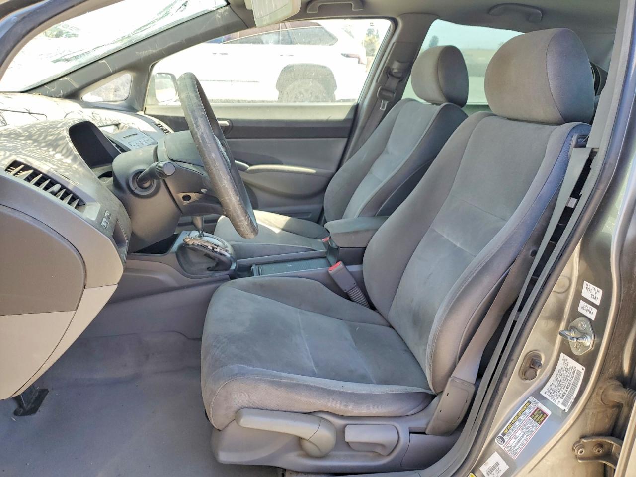2007 Honda Civic Lx Gray vin: 2HGFA16587H304605