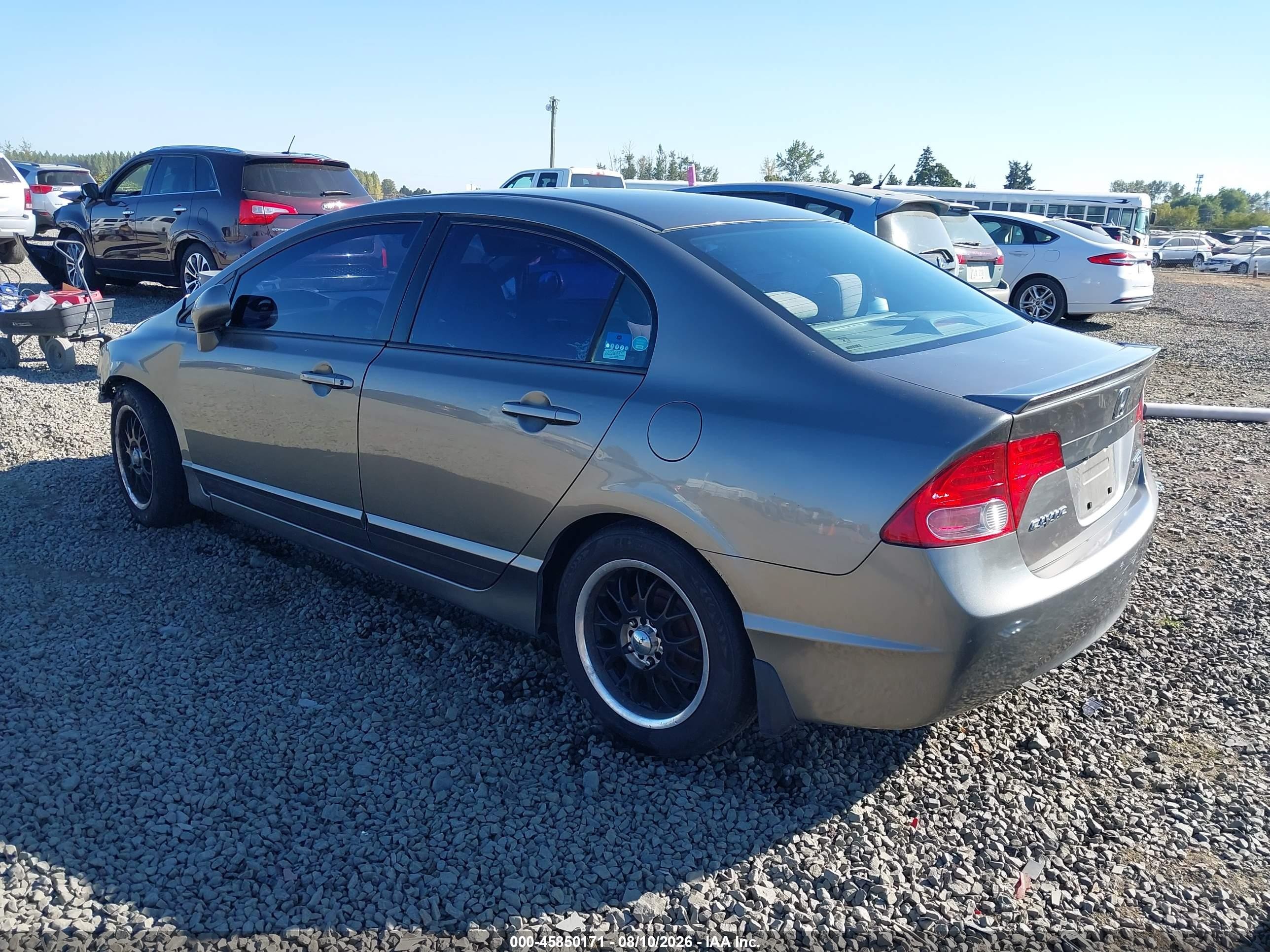2007 Honda Civic Lx Gray vin: 2HGFA16587H304622