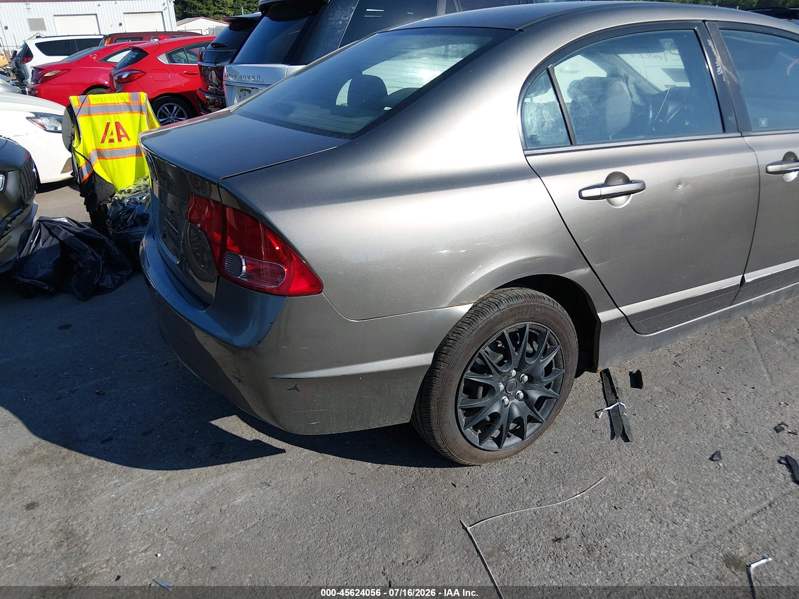 2007 Honda Civic Lx Серый vin: 2HGFA16587H305592