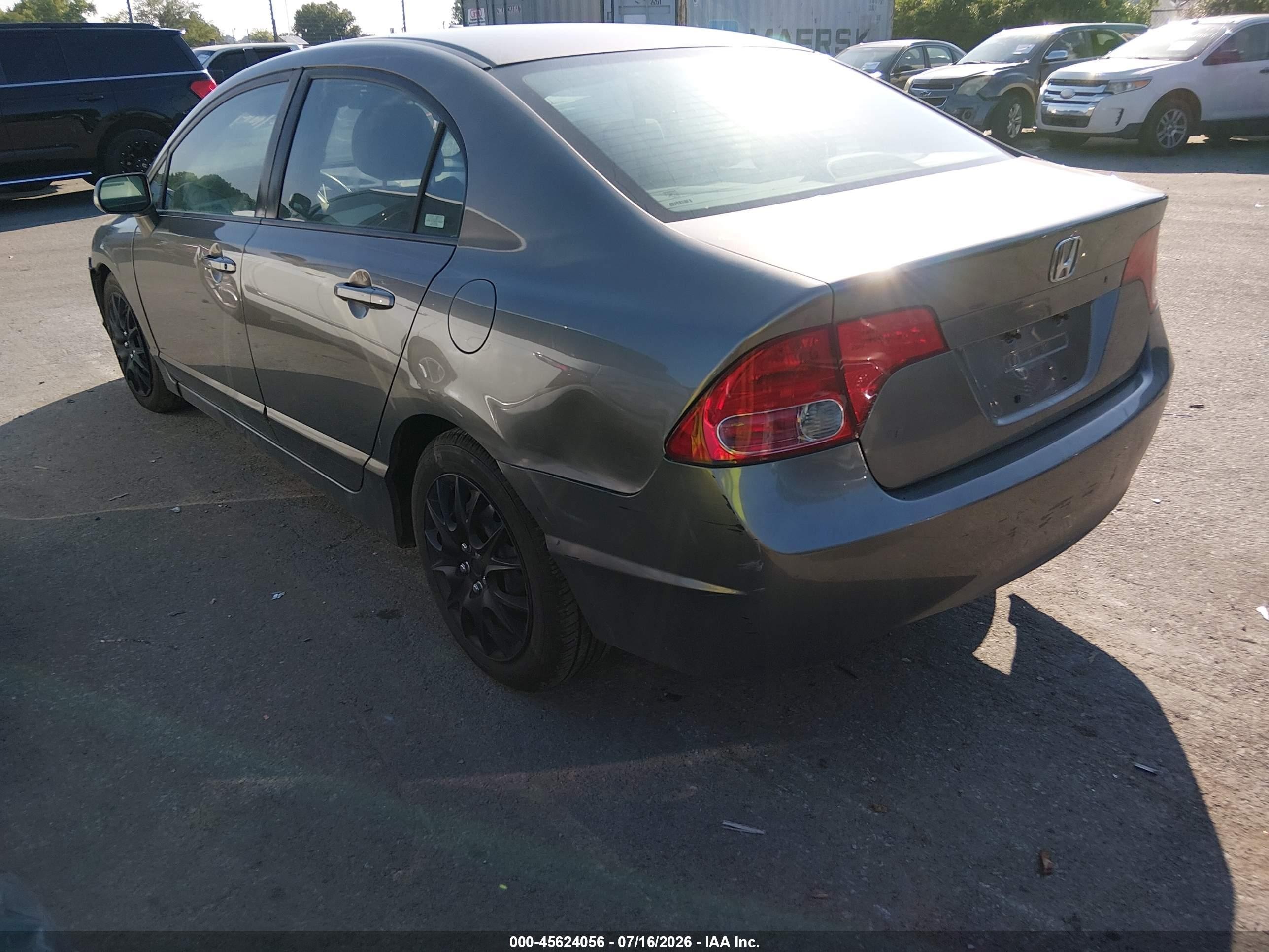 2007 Honda Civic Lx Серый vin: 2HGFA16587H305592