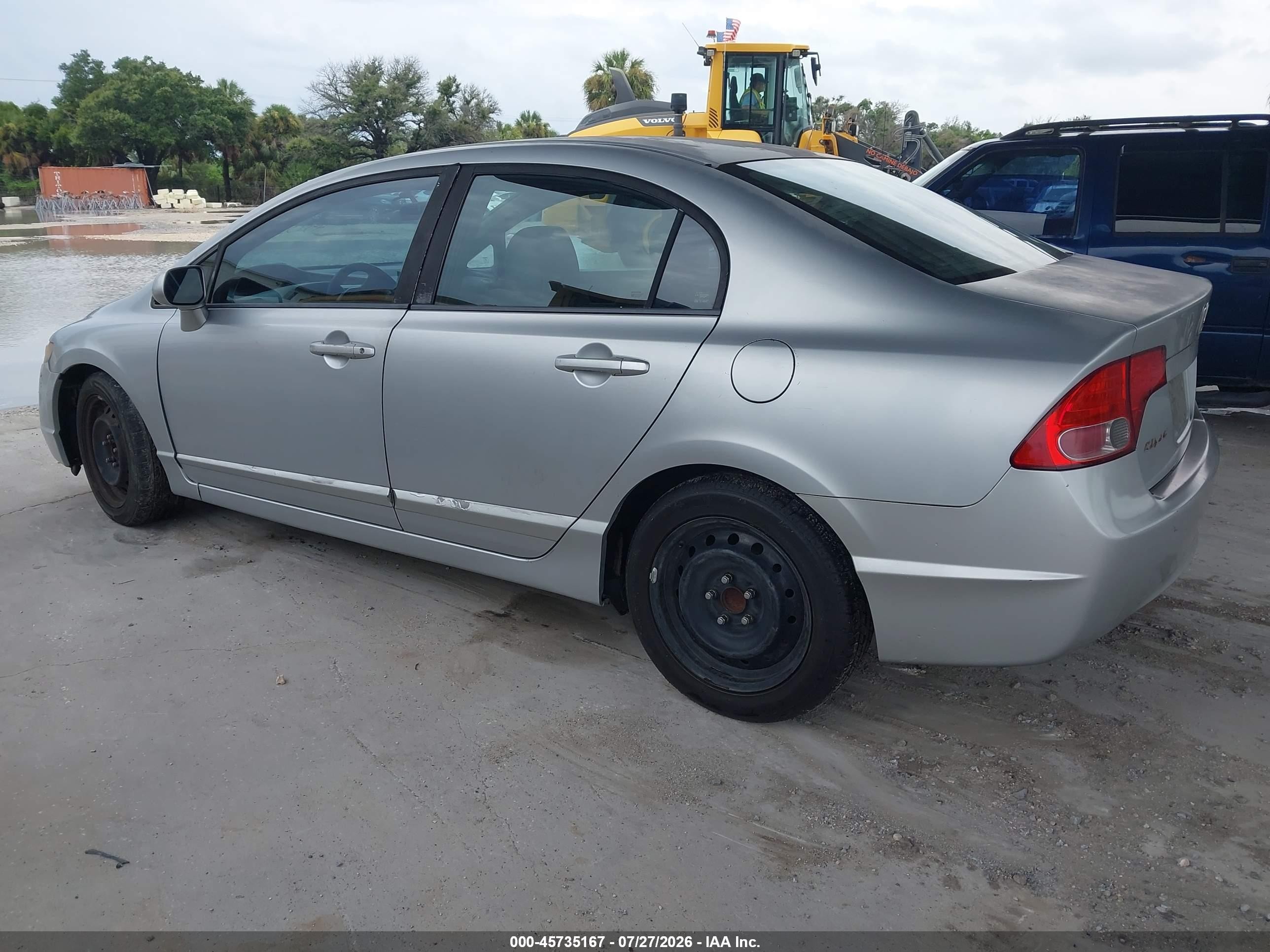 2007 Honda Civic Lx Silver vin: 2HGFA16587H309433