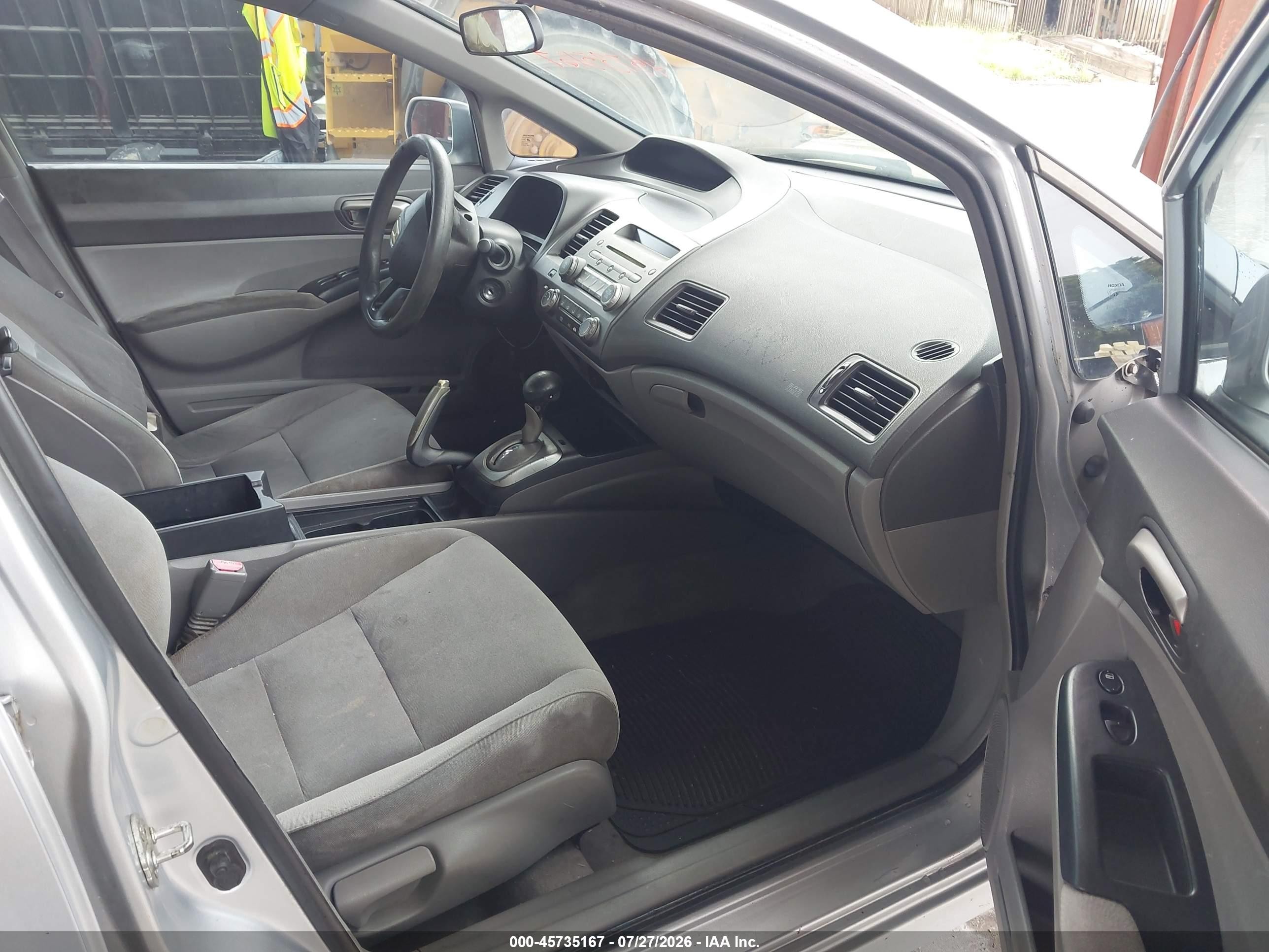 2007 Honda Civic Lx Silver vin: 2HGFA16587H309433
