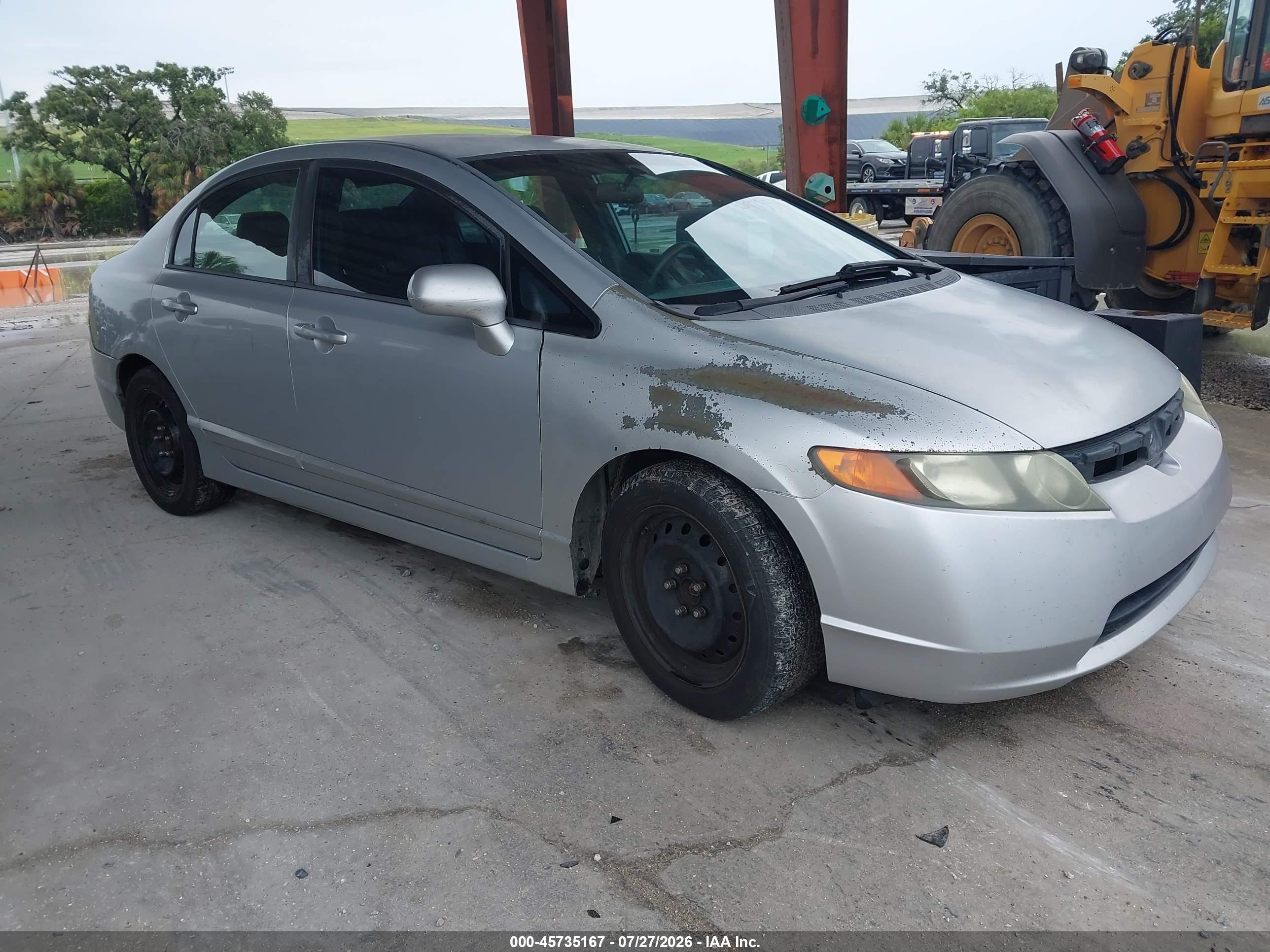 2007 Honda Civic Lx Silver vin: 2HGFA16587H309433