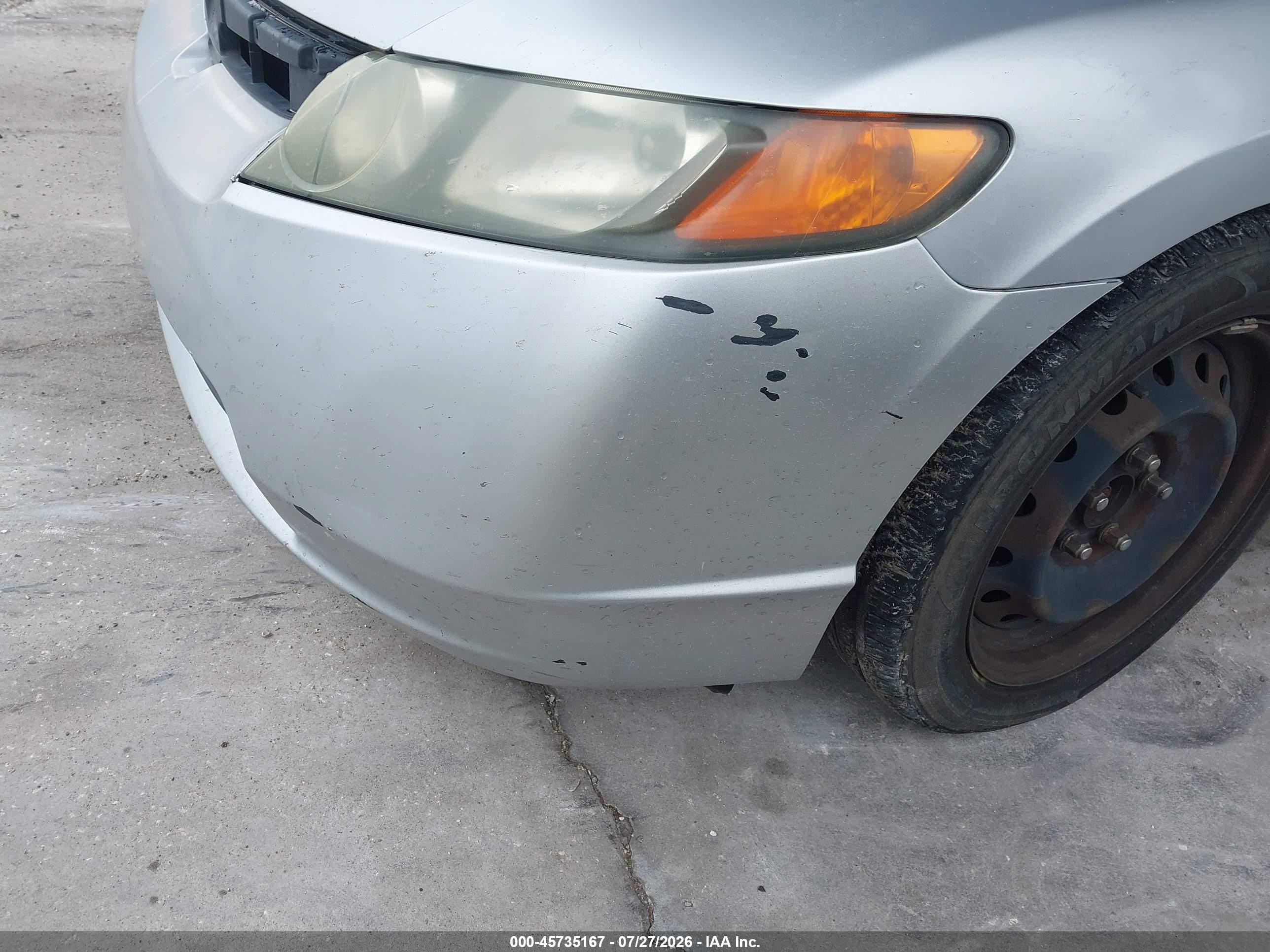 2007 Honda Civic Lx Silver vin: 2HGFA16587H309433