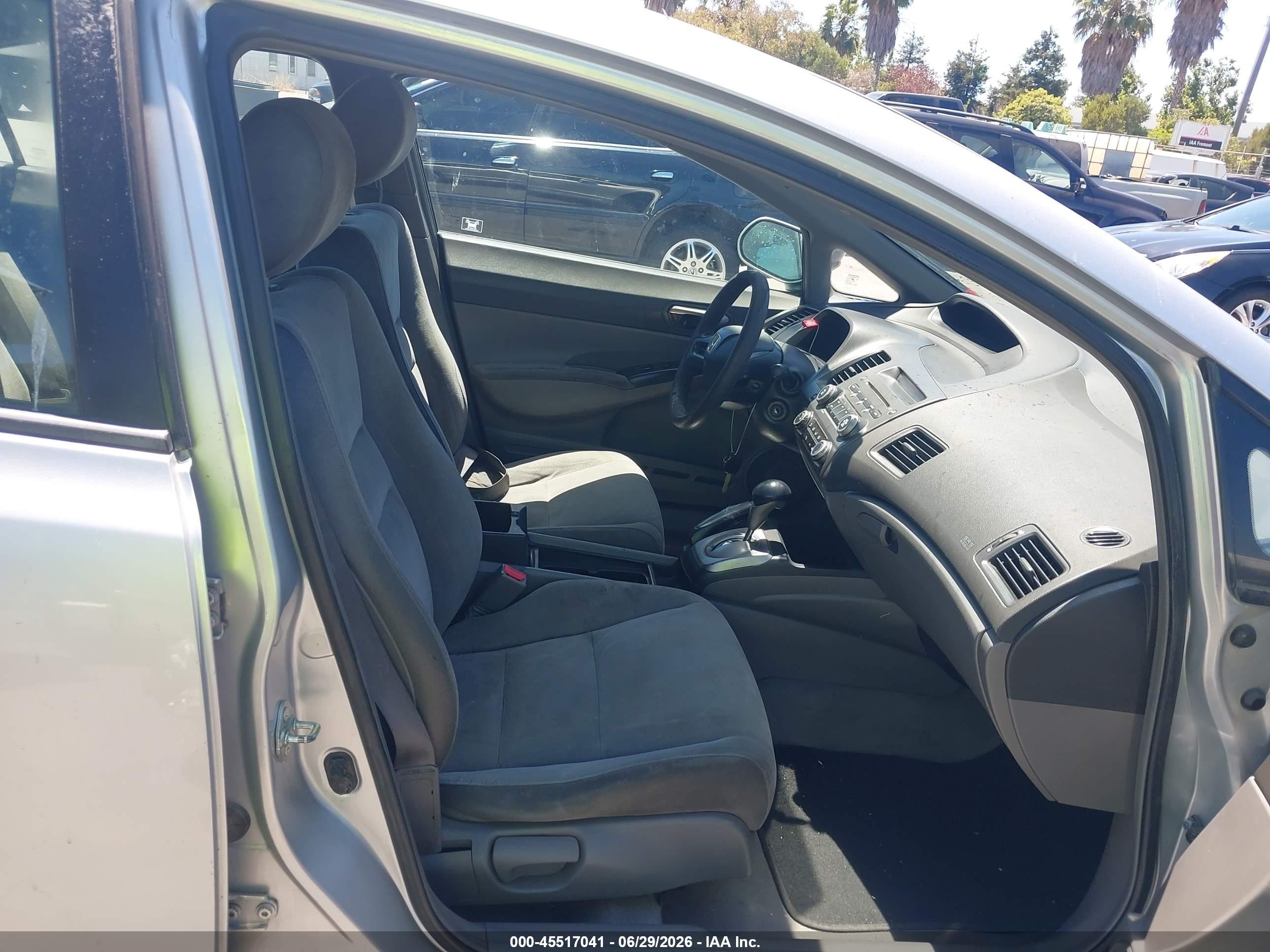 2007 Honda Civic Lx Gray vin: 2HGFA16587H309951