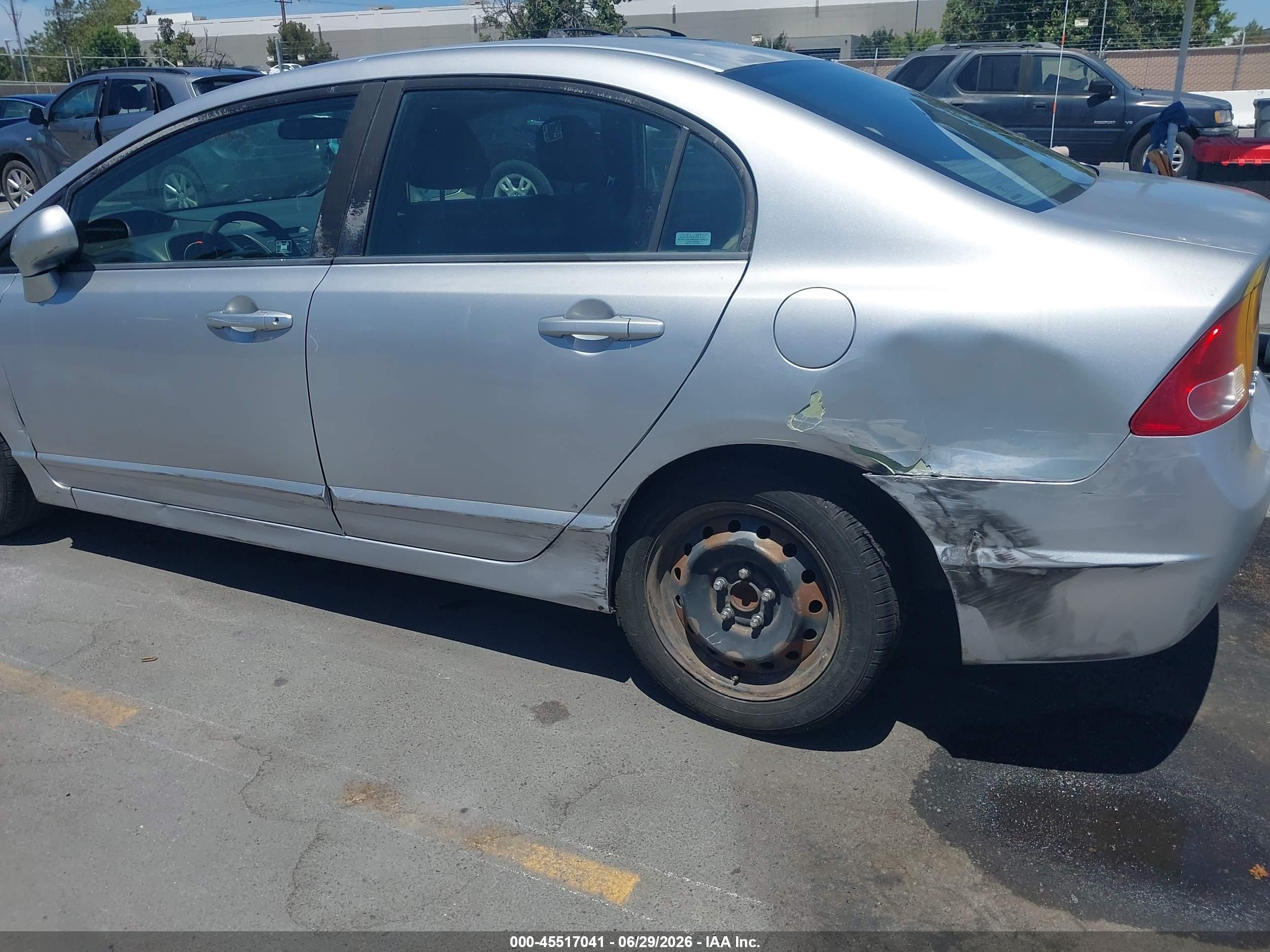 2007 Honda Civic Lx Gray vin: 2HGFA16587H309951