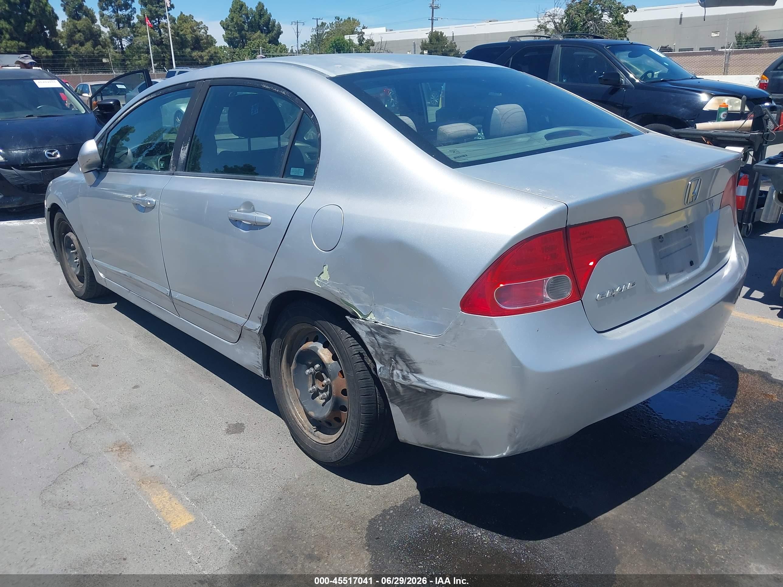2007 Honda Civic Lx Gray vin: 2HGFA16587H309951