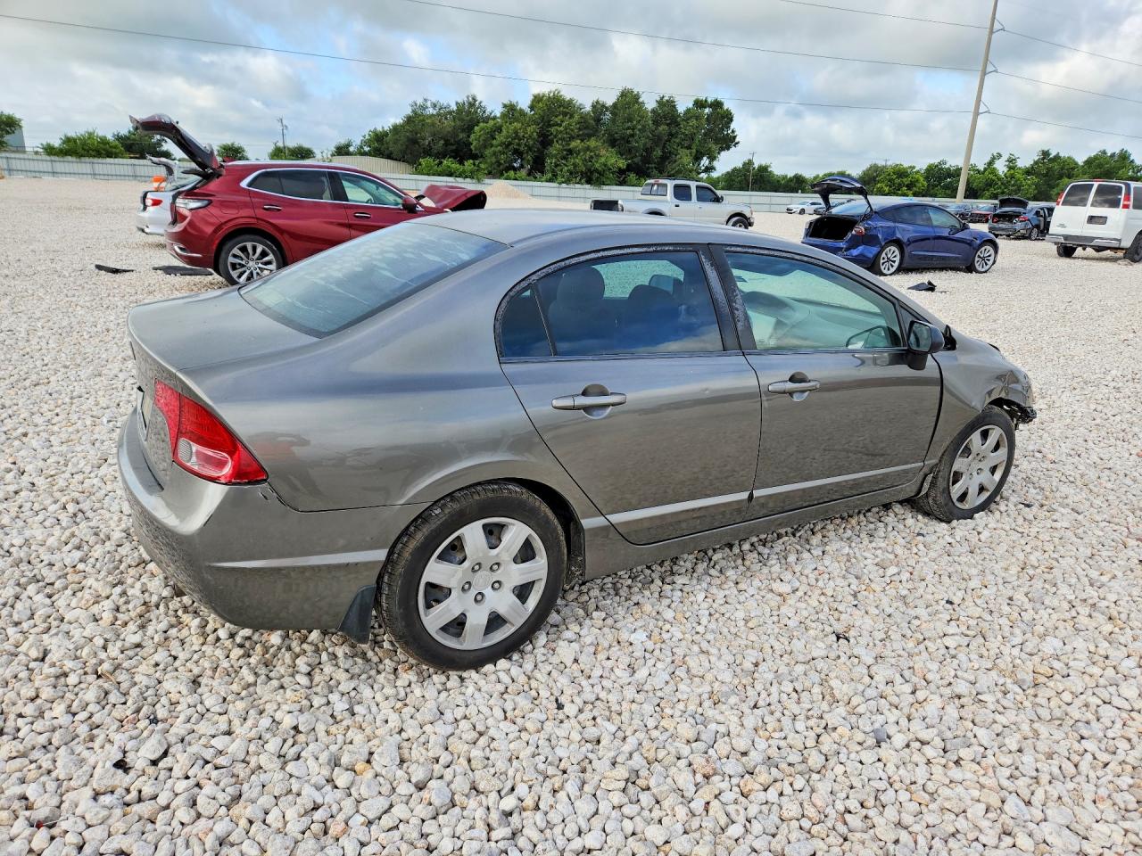 2008 Honda Civic Lx Gray vin: 2HGFA16588H300300