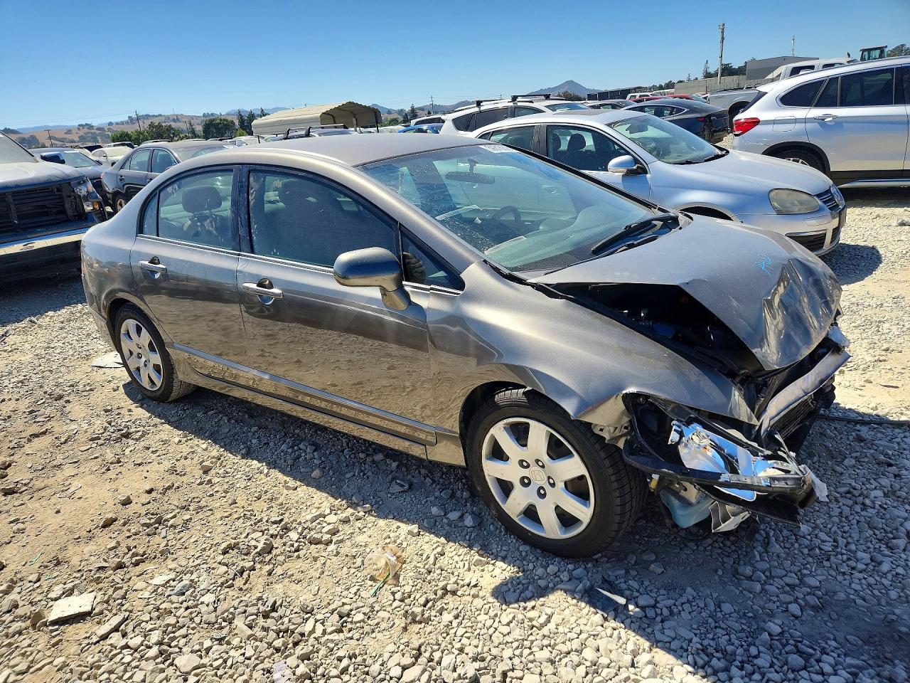 2008 Honda Civic Lx Gray vin: 2HGFA16588H312284