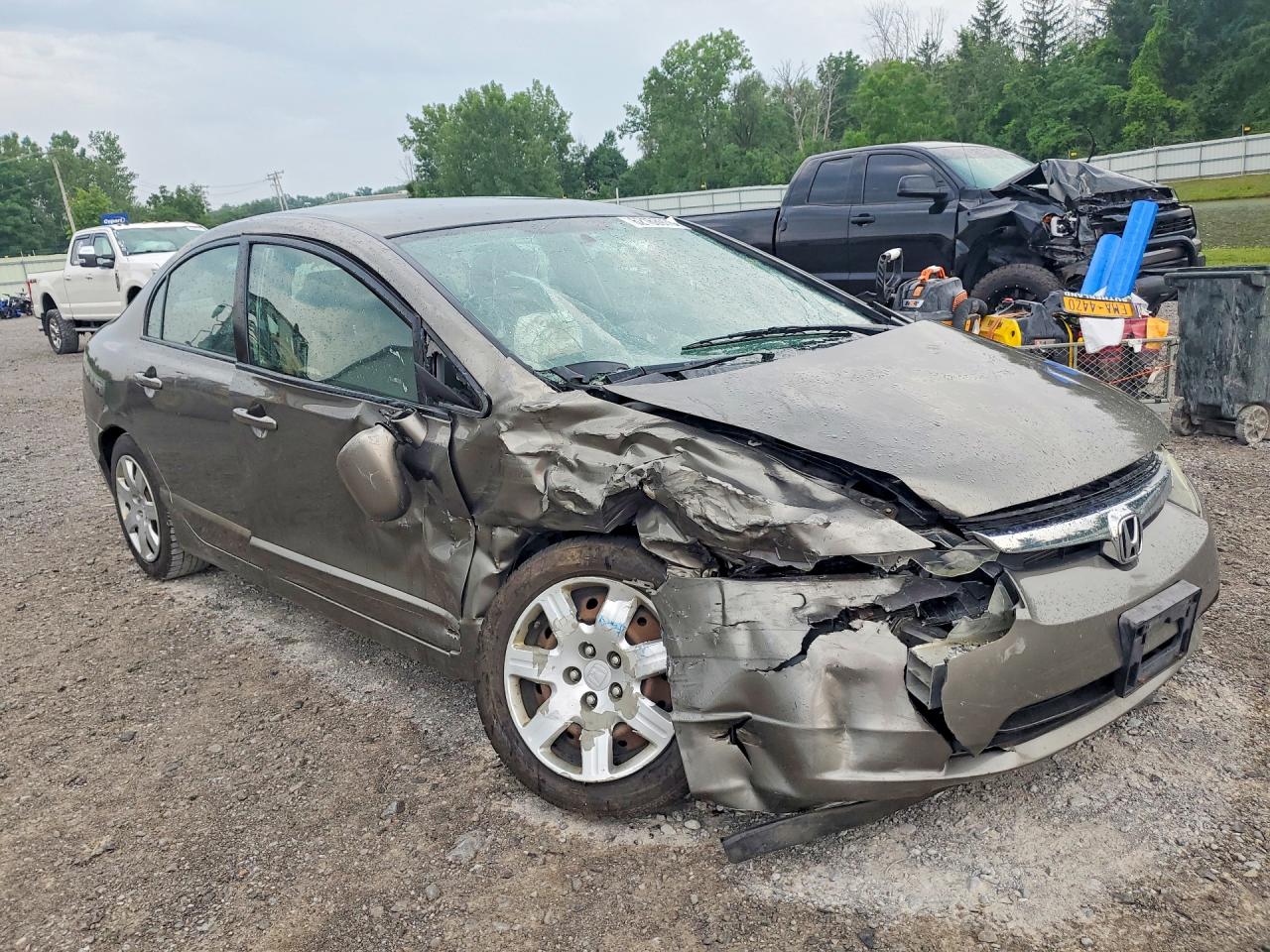 2008 Honda Civic Lx Gray vin: 2HGFA16588H318442